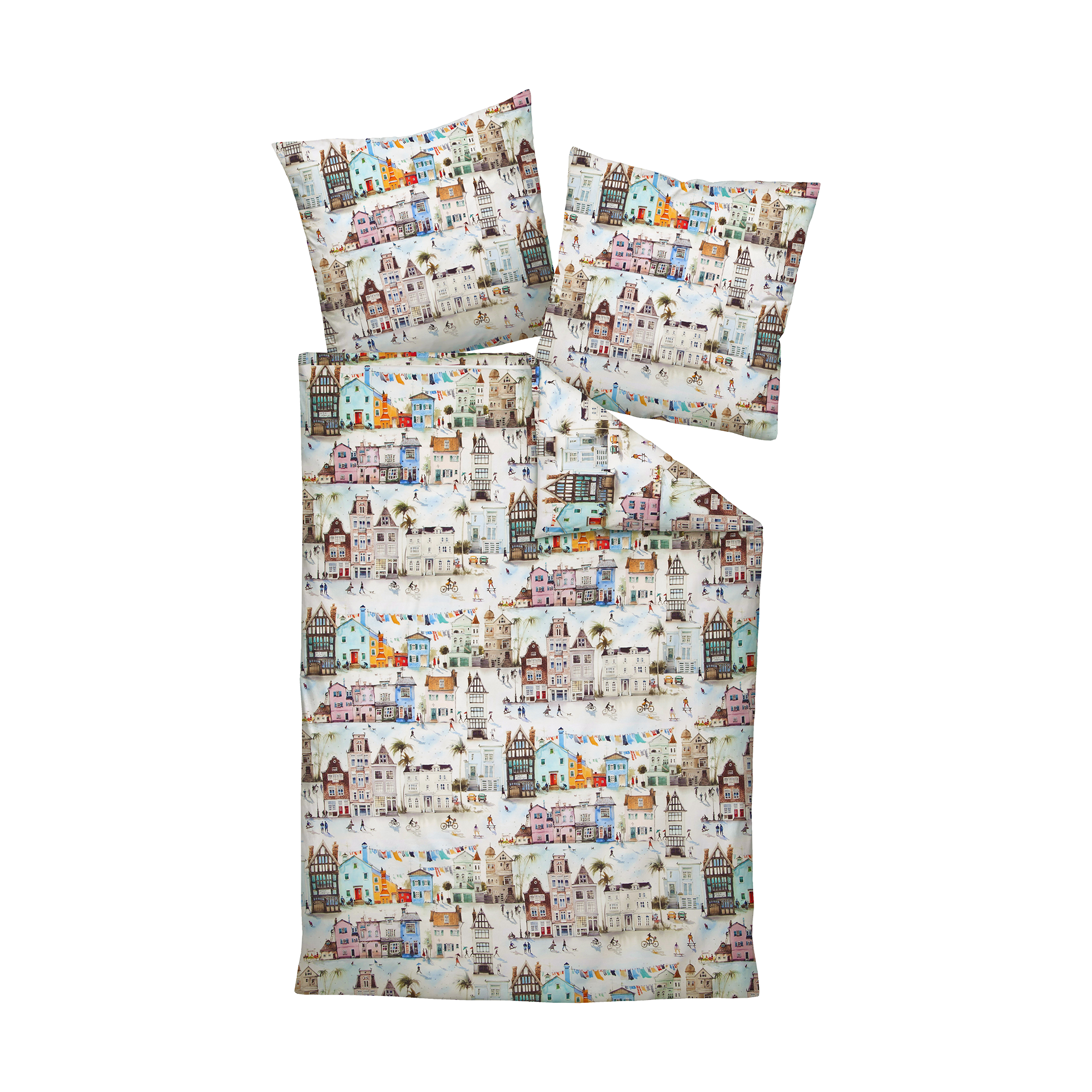 Satin Bettwäsche Modern Art S Multicolor 135x200cm Satin Bettwäsche Modern Art S Multicolor 135x200cm