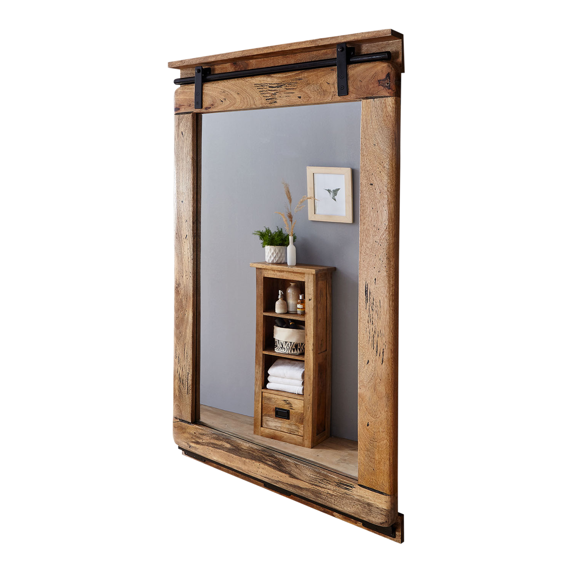 Novofurn Badspiegel Lena Holzfarben 65*6*110 Novofurn Badspiegel Lena Holzfarben 65*6*110