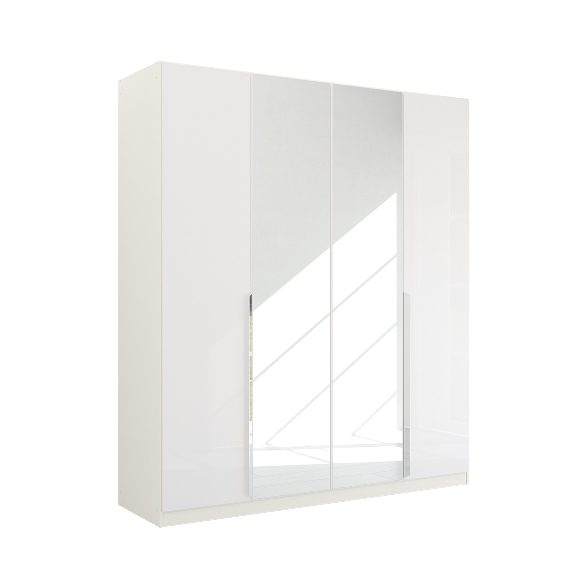 Drehtürenschrank Glam 4-türig Weiß 54*181*210 Drehtürenschrank Glam 4-türig Weiß 54*181*210