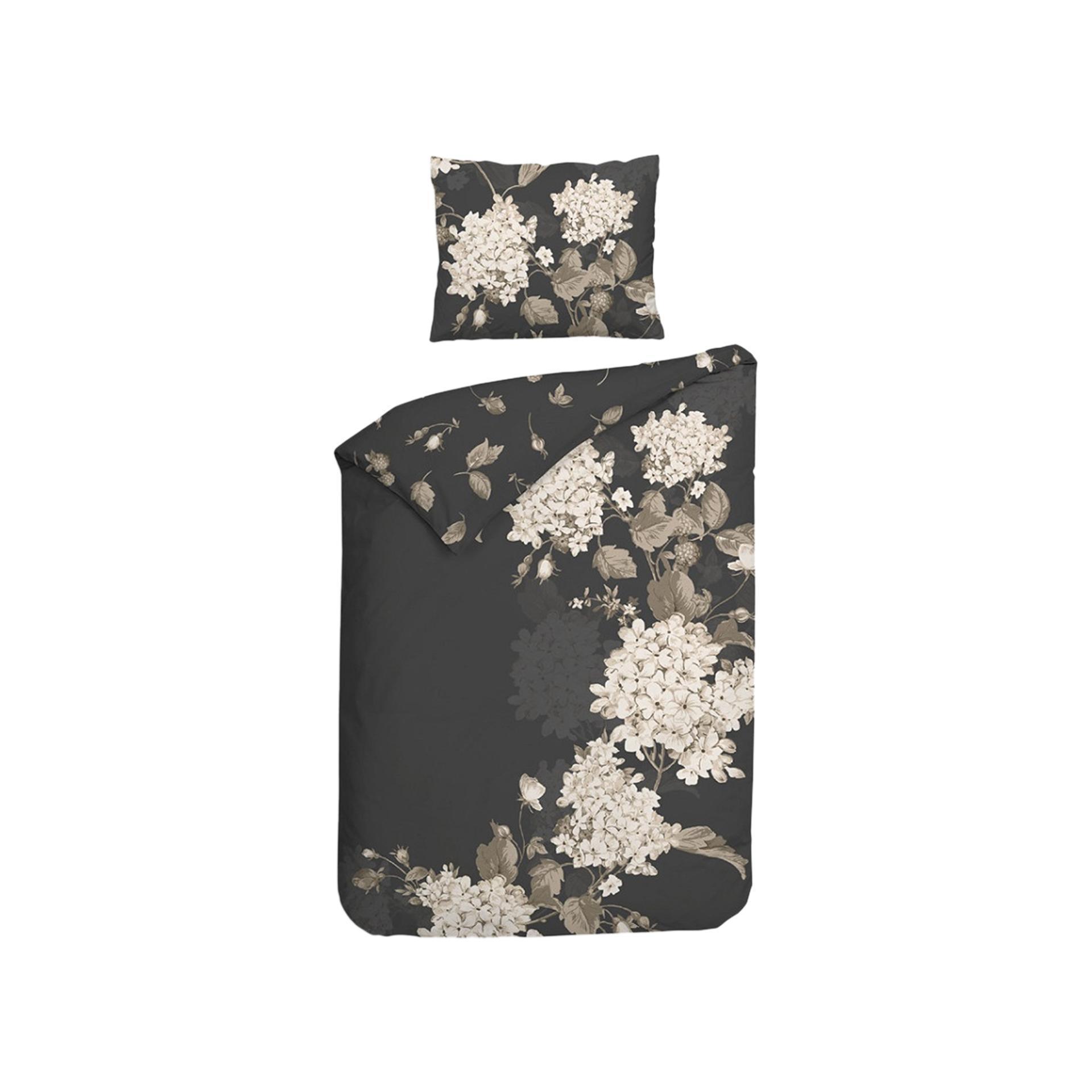 Satin Bettwäsche Ivy Classic Antracite 135x200cm