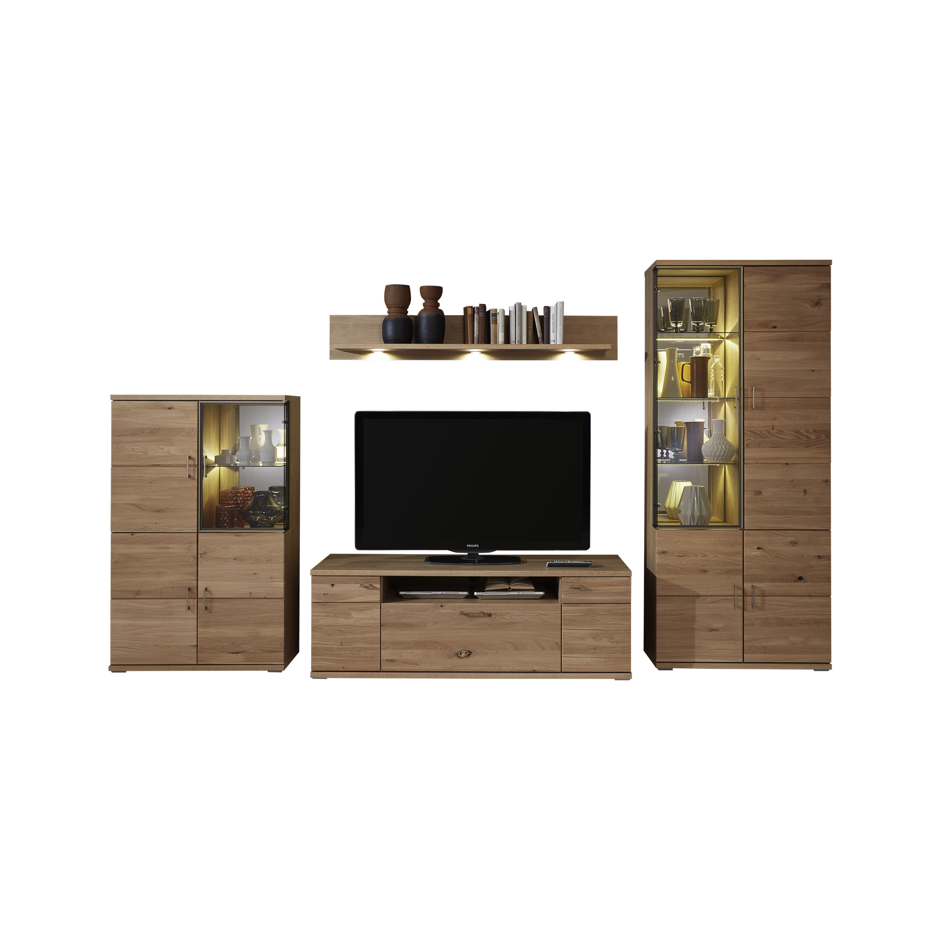 Collection H Wohnwand Brana Eichefarben 55.5*364.1*211.6 Collection H Wohnwand Brana Eichefarben 55.5*364.1*211.6