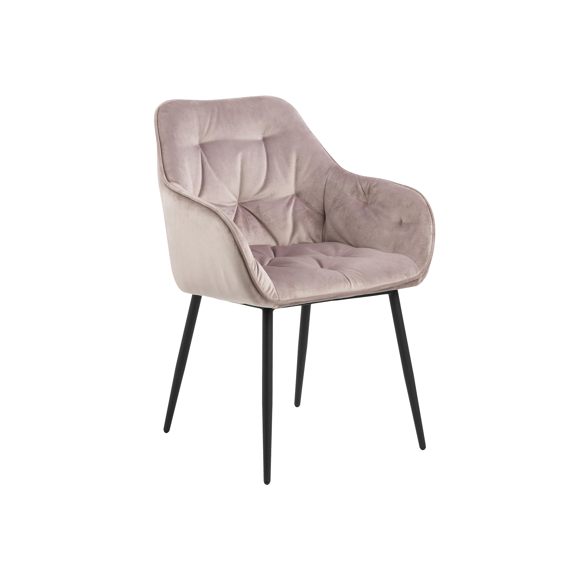 Armlehnstuhl Brooke Bezug Vic Dusty Rose Gestell Schwarz Armlehnstuhl Brooke Bezug Vic Dusty Rose Gestell Schwarz