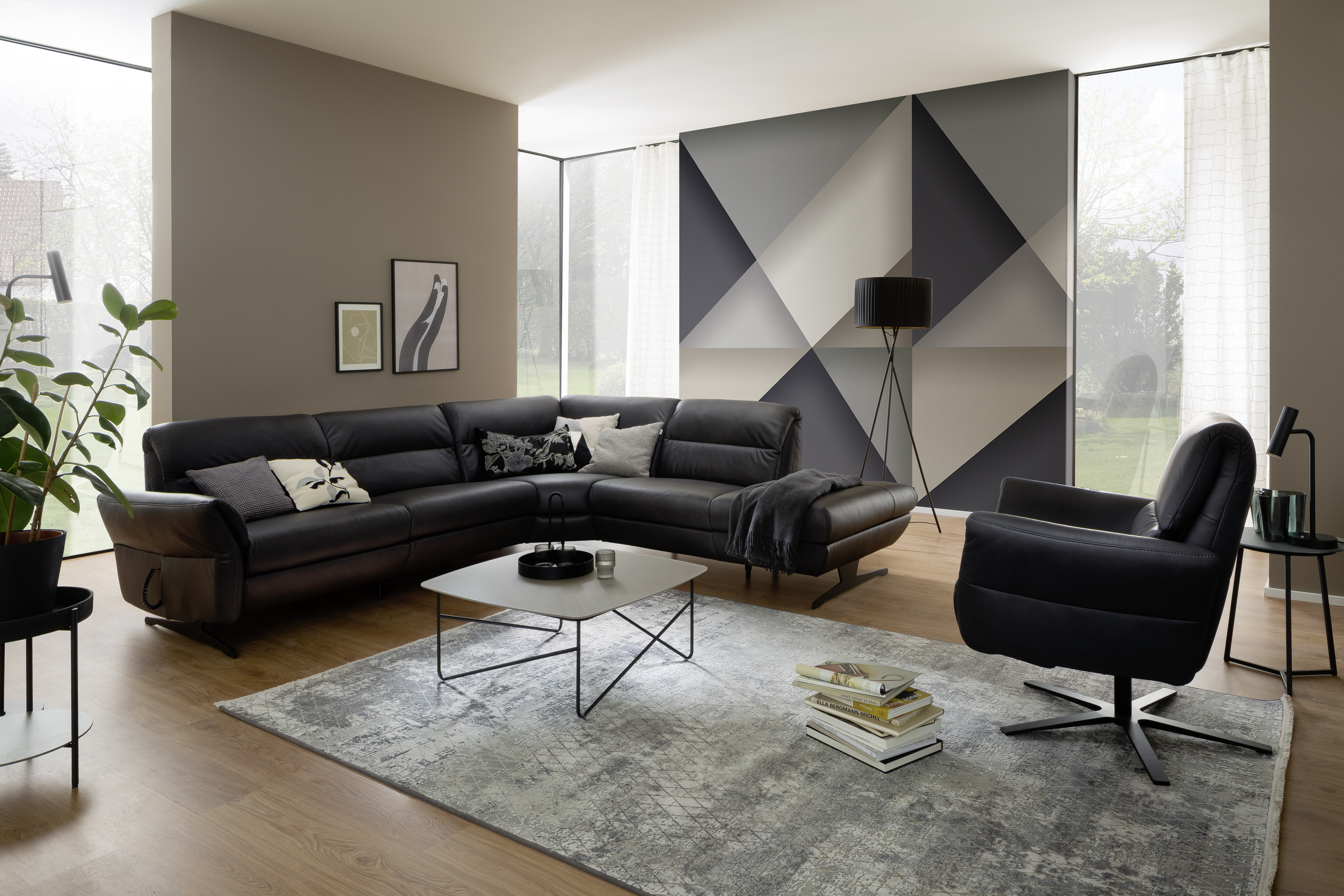 SCHÖNER WOHNEN-Kollektion Teppich Vision 160x230cm Rauten Anthrazit SCHÖNER WOHNEN-Kollektion Teppich Vision 160x230cm Rauten Anthrazit
