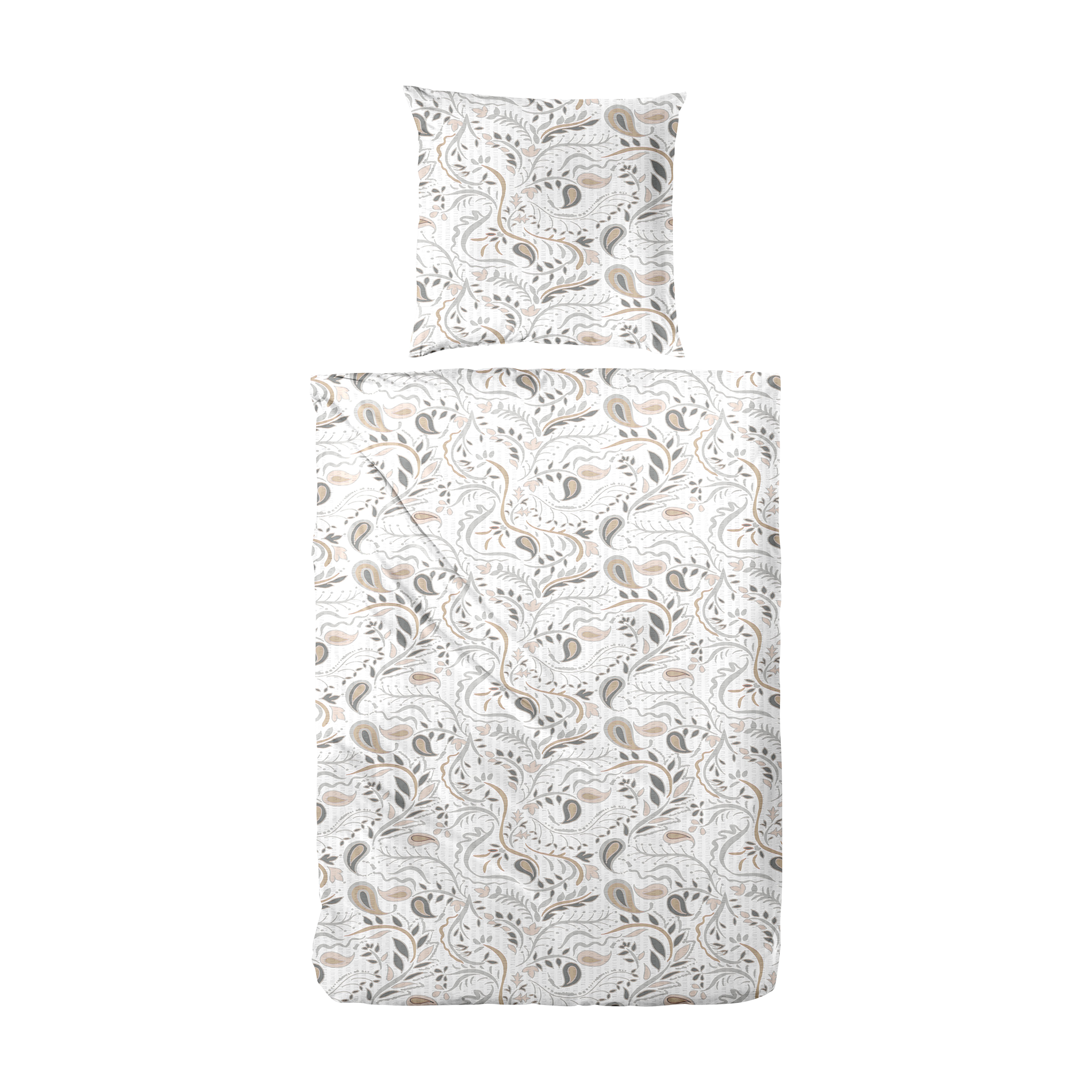 Seersucker Bettwäsche Hofmeister Home Braun-Beige 155x220cm Seersucker Bettwäsche Hofmeister Home Braun-Beige 155x220cm