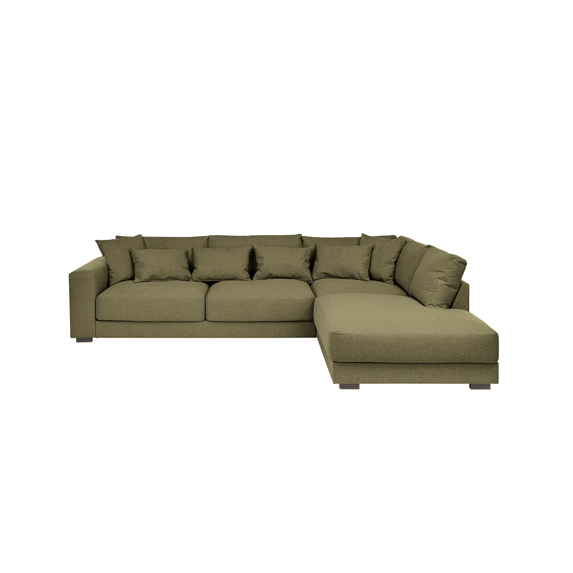 Ecksofa Diego Grün Ottomane rechts Ecksofa Diego Grün Ottomane rechts