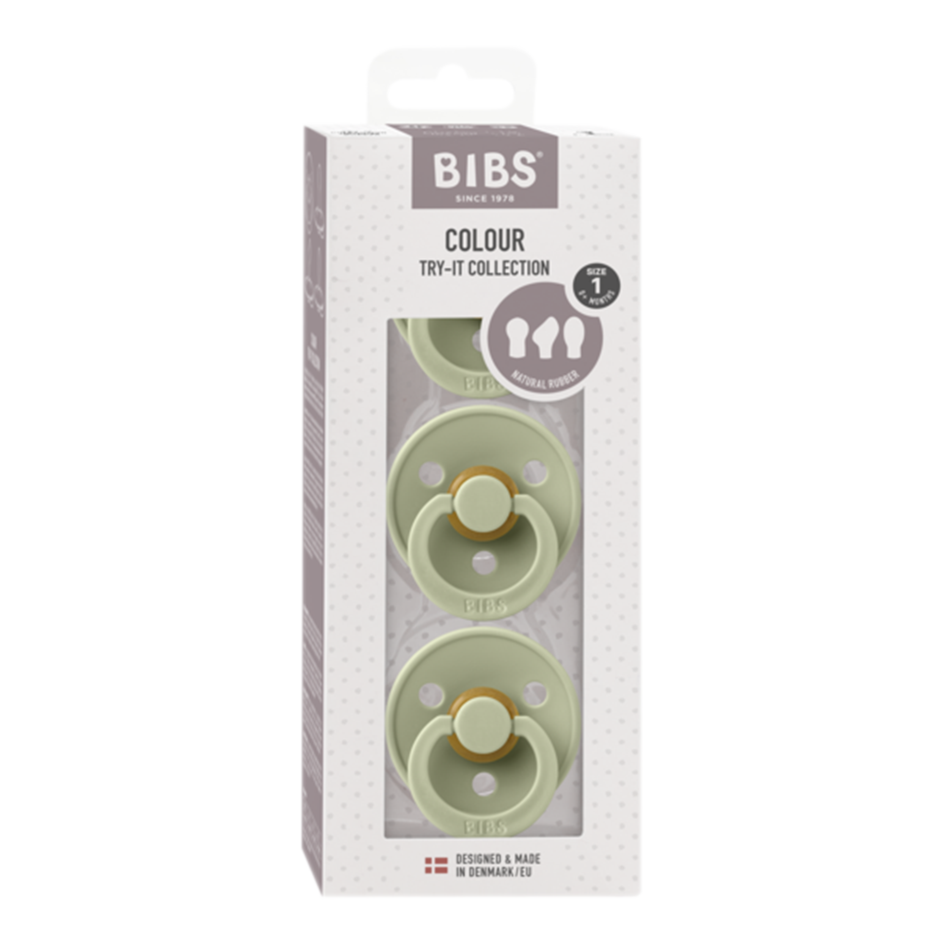 Schnuller BIBS Try-it Colour 3er Sage Schnuller BIBS Try-it Colour 3er Sage
