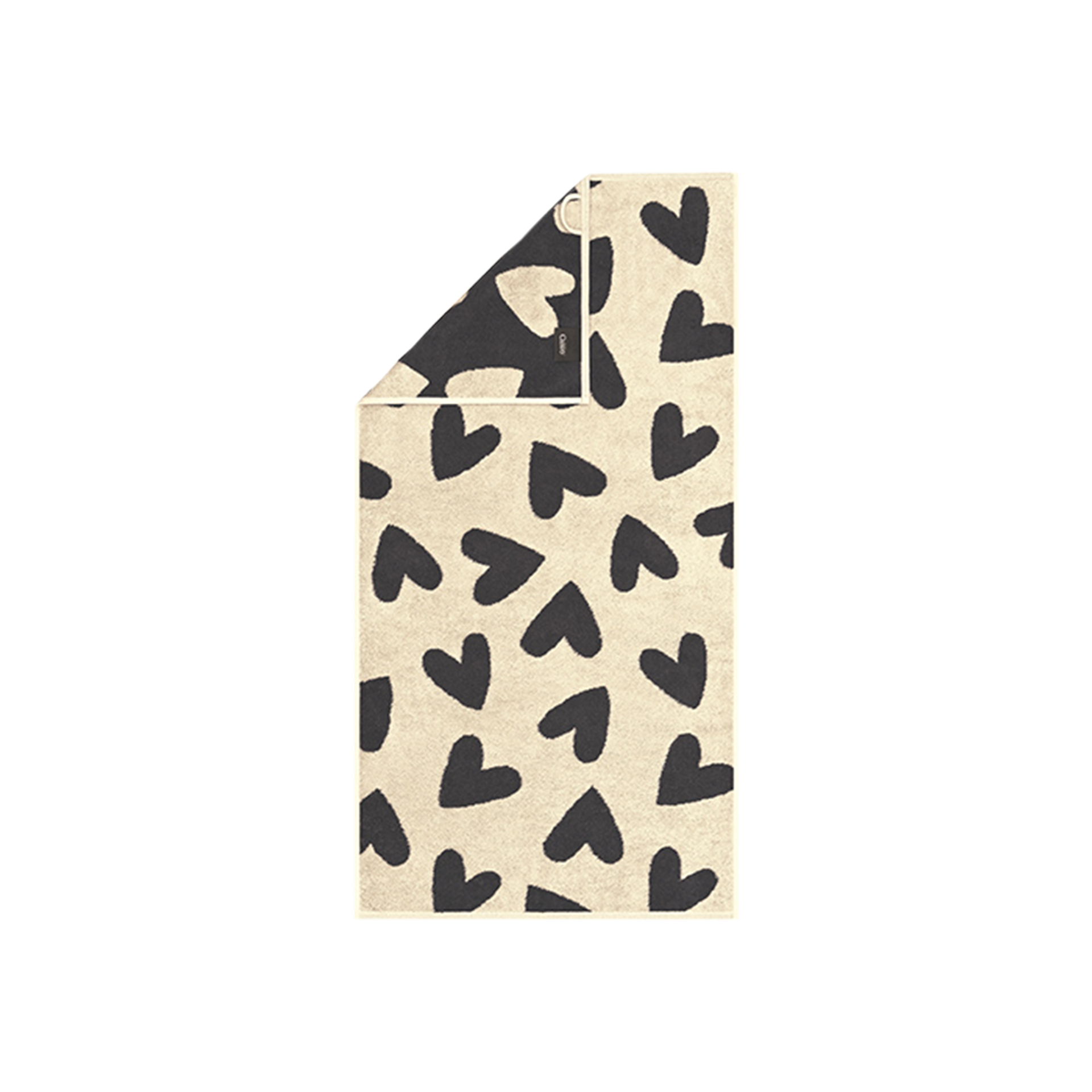 Cawö Duschtuch Heart Beats Basalt 70x140cm