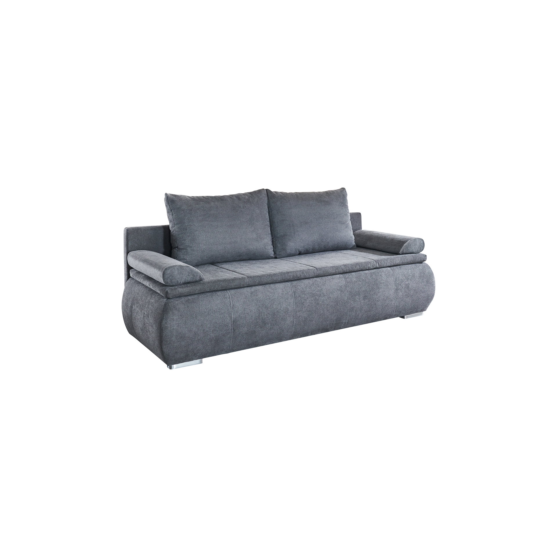 Schlafsofa Lenda Bezug Grau Fuß Edelstahl Schlafsofa Lenda Bezug Grau Fuß Edelstahl