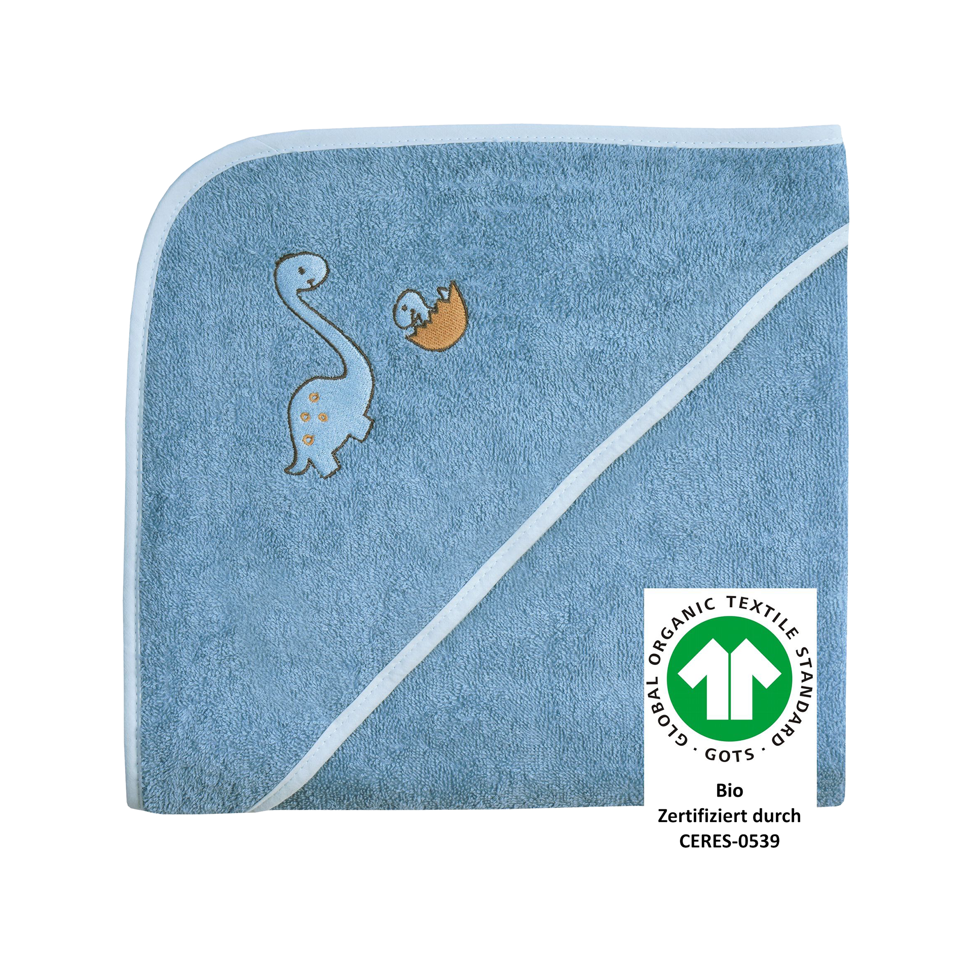 Badetuch Dinofamilie blau blau