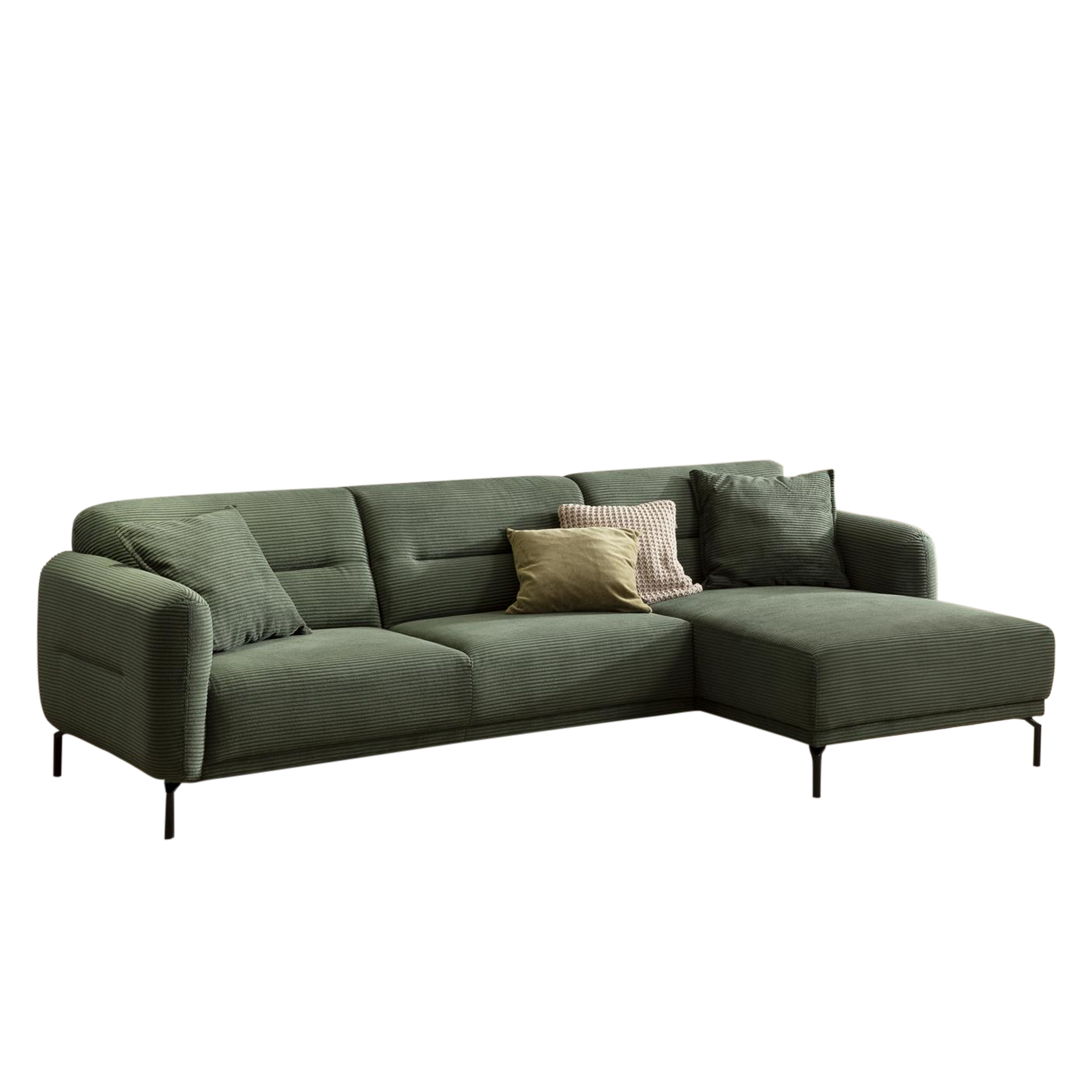 Ecksofa Noya Grün Ottomane rechts Ecksofa Noya Grün Ottomane rechts