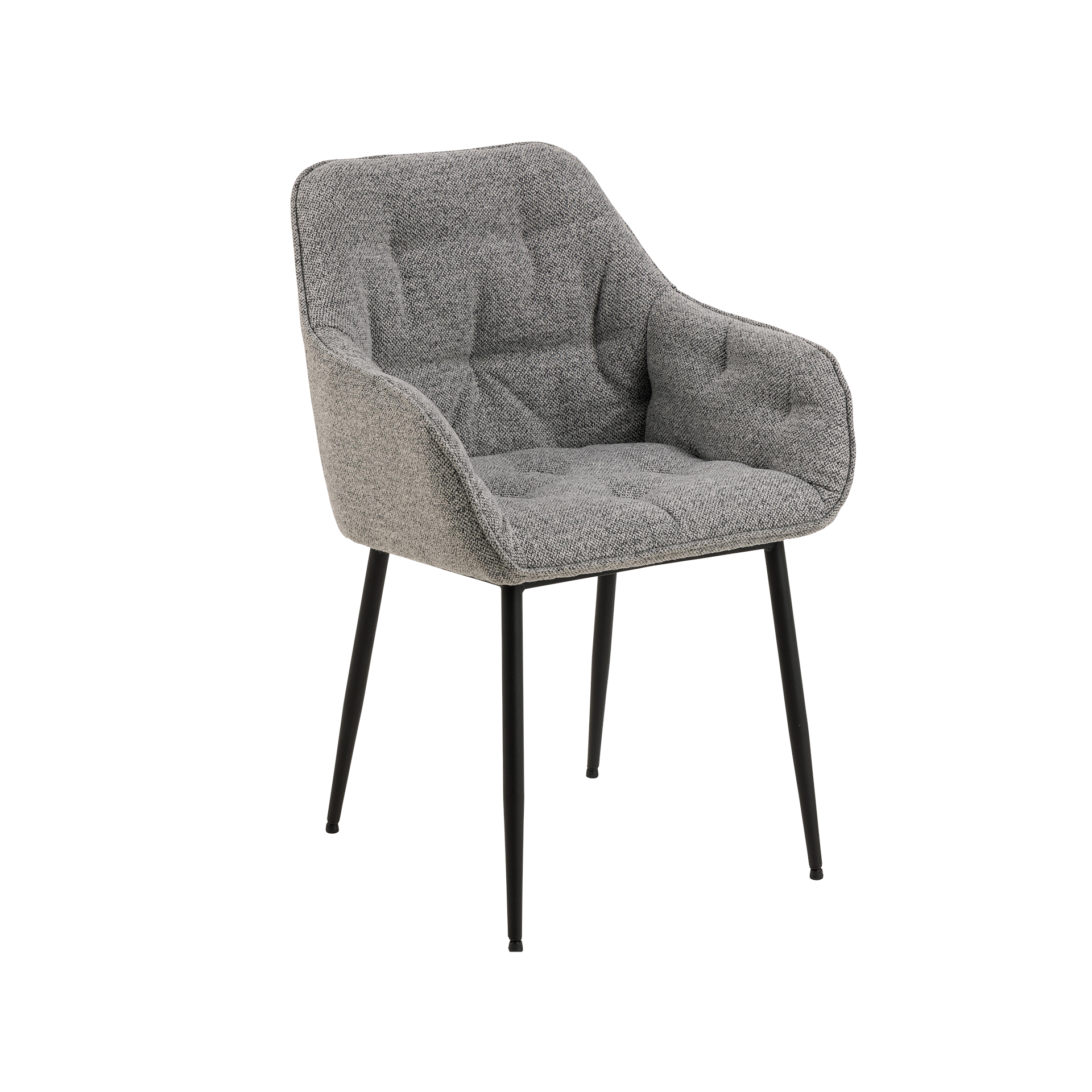 Armlehnstuhl Brooke Bezug Monza Grau Gestell Schwarz Armlehnstuhl Brooke Bezug Monza Grau Gestell Schwarz