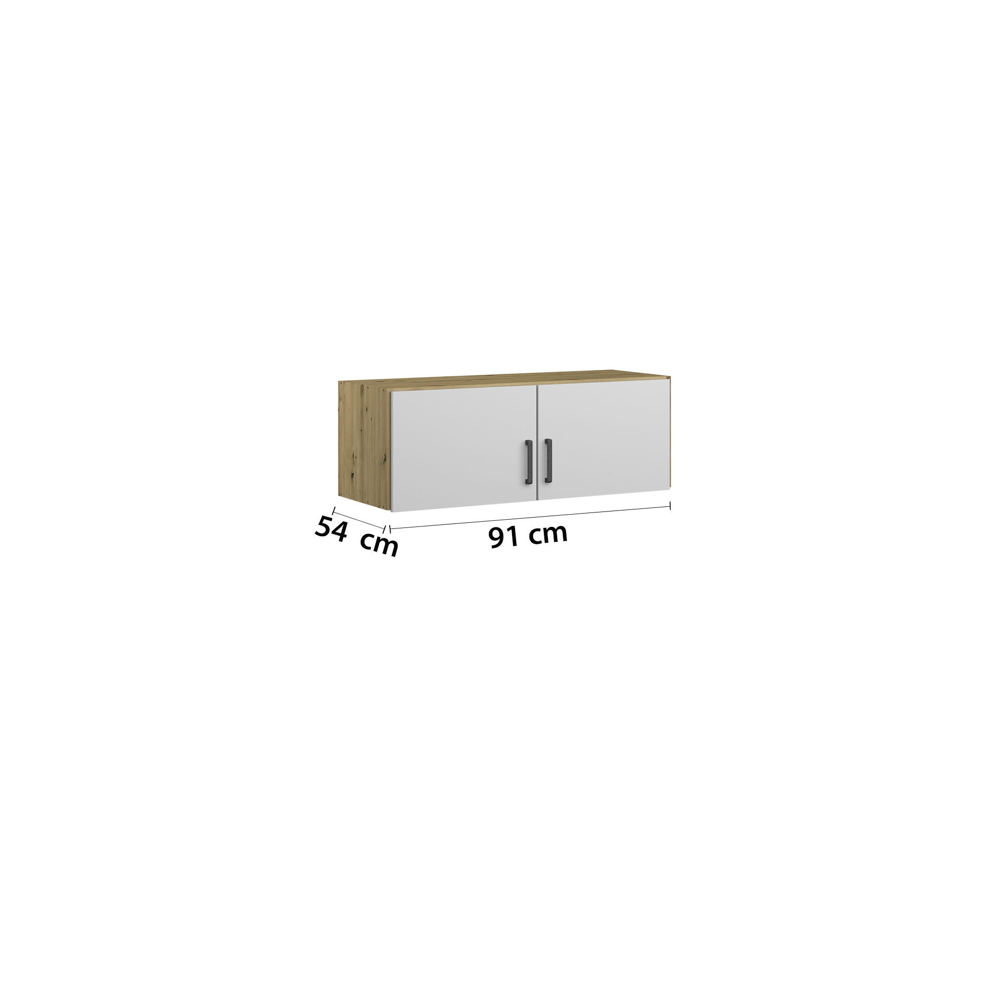 Aufsatzschrank Multiform 2-türig Weiß 54*91*39 Aufsatzschrank Multiform 2-türig Weiß 54*91*39