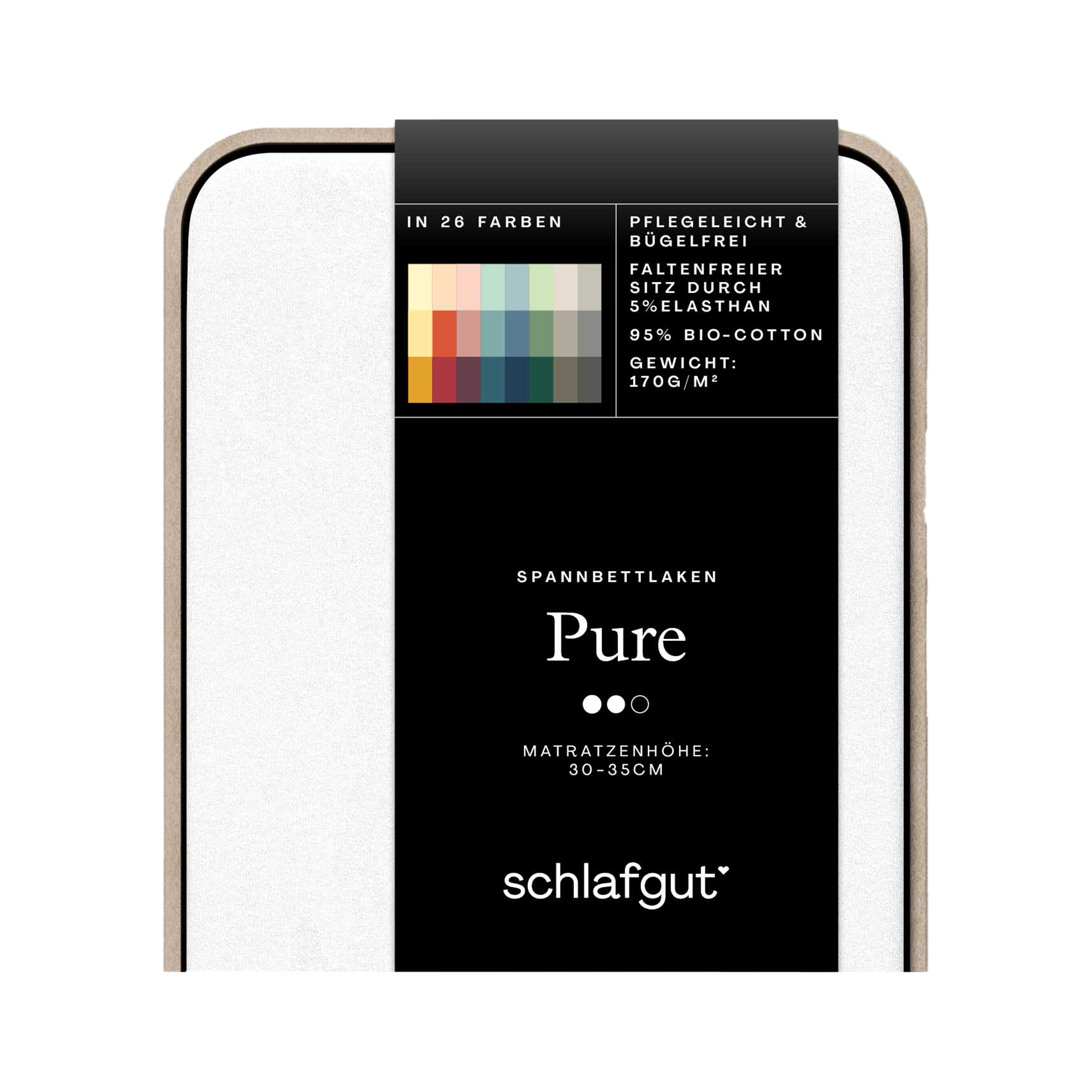 Spannbetttuch 120x200cm New White Spannbetttuch 120x200cm New White