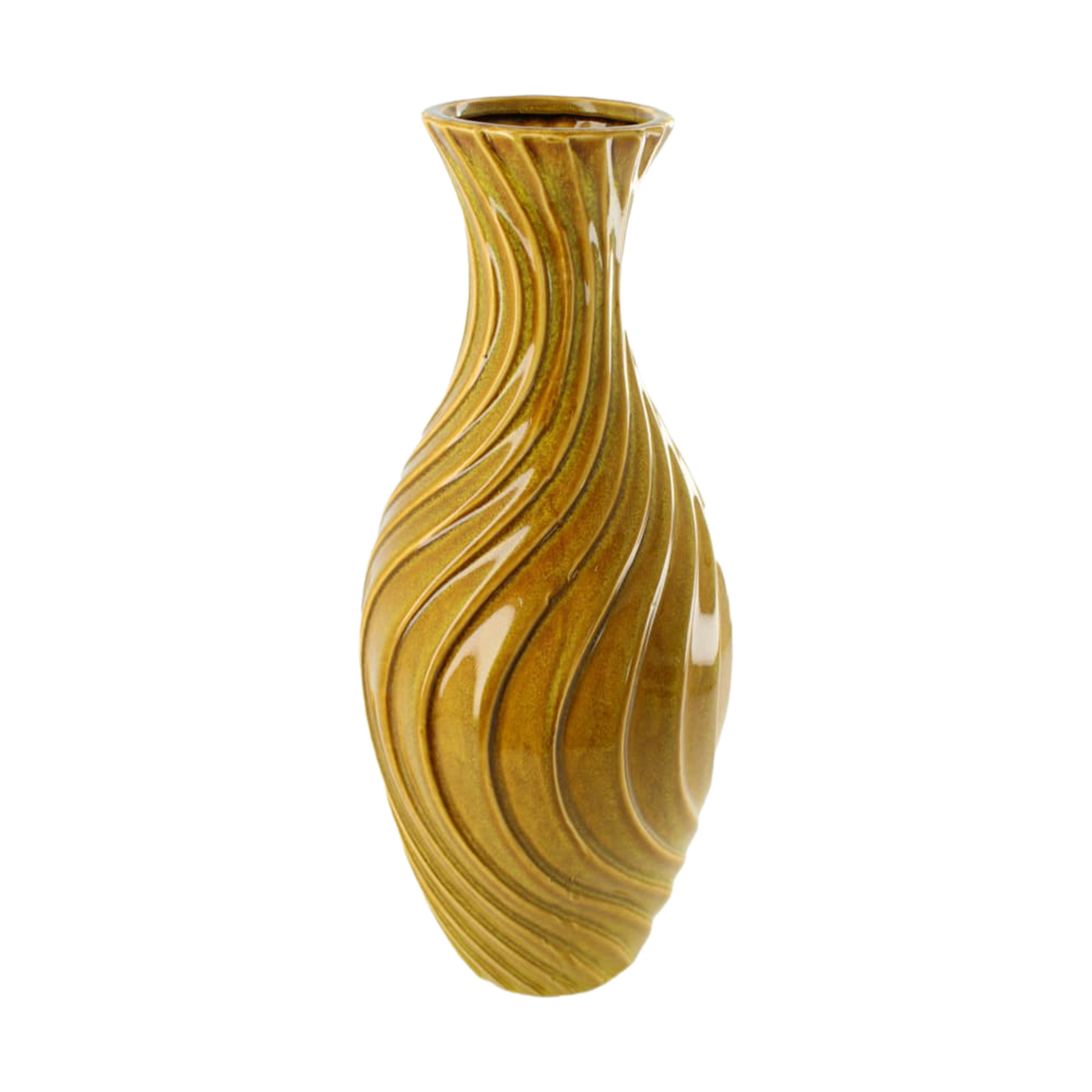 Vase Dunkelgelb