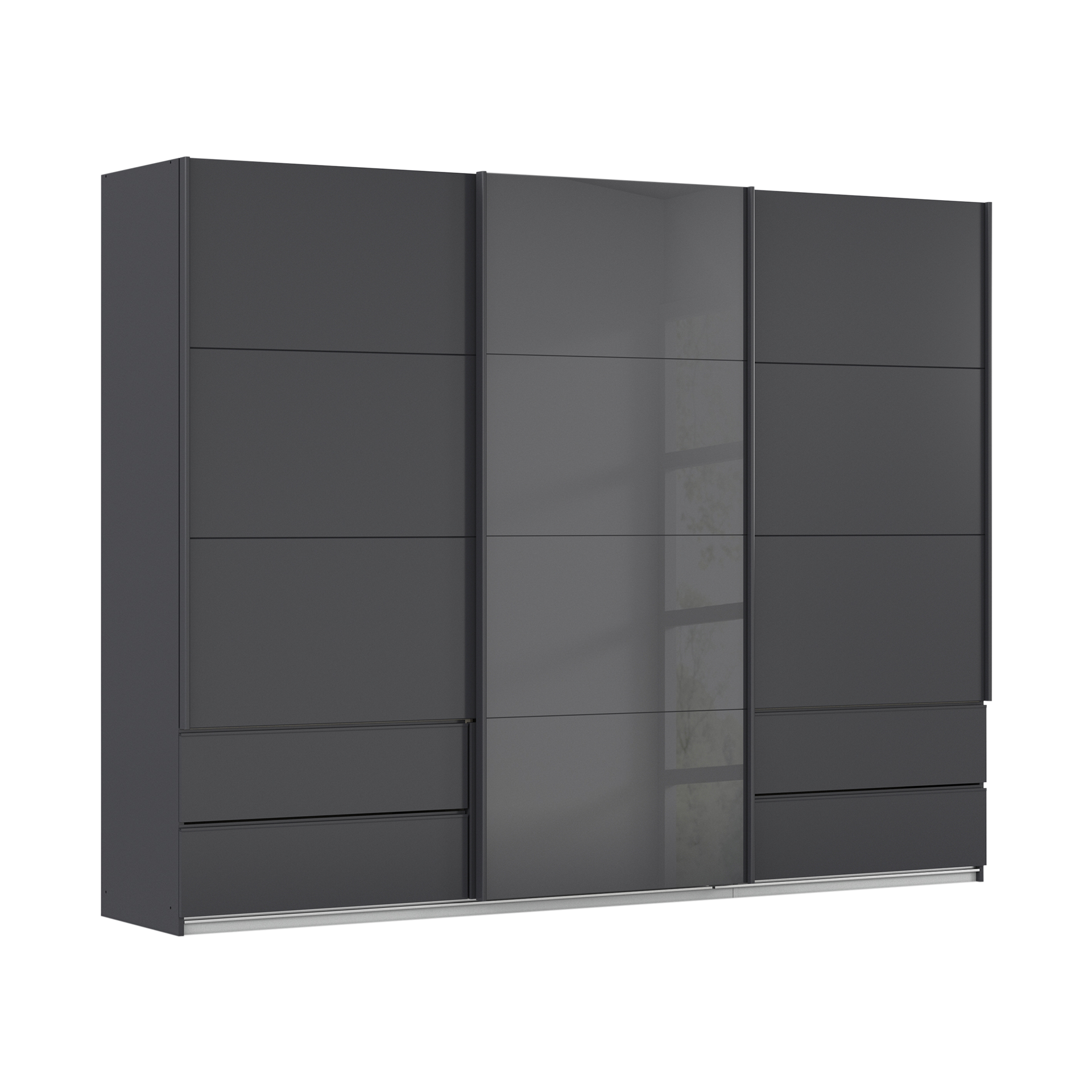 Schwebetürenschrank Elsa Grau 62*271*210