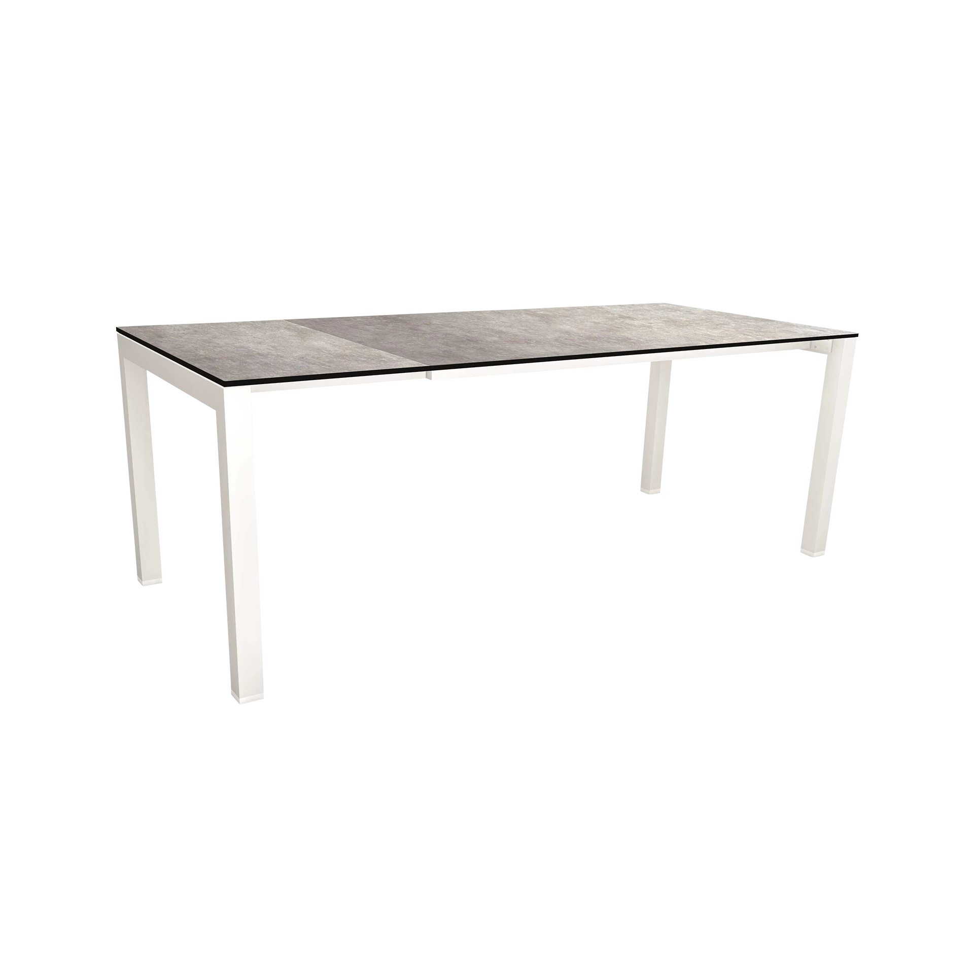 Stern Gartentisch ausziehbar Standard ausziehbar 160*90*75 Tischplatte Metallic grau Gestell Alu Weiß Stern Gartentisch ausziehbar Standard ausziehbar 160*90*75 Tischplatte Metallic grau Gestell Alu Weiß