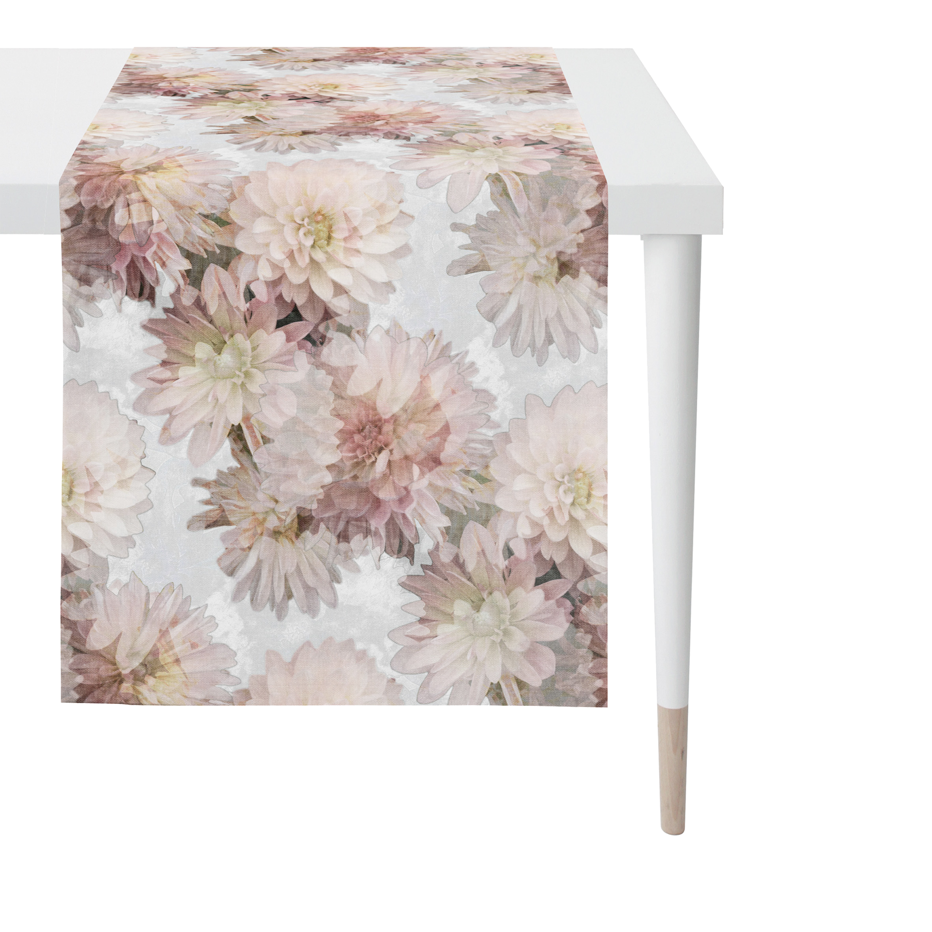 Tischläufer Blumen rot / pink 48x140 Tischläufer Blumen rot / pink 48x140