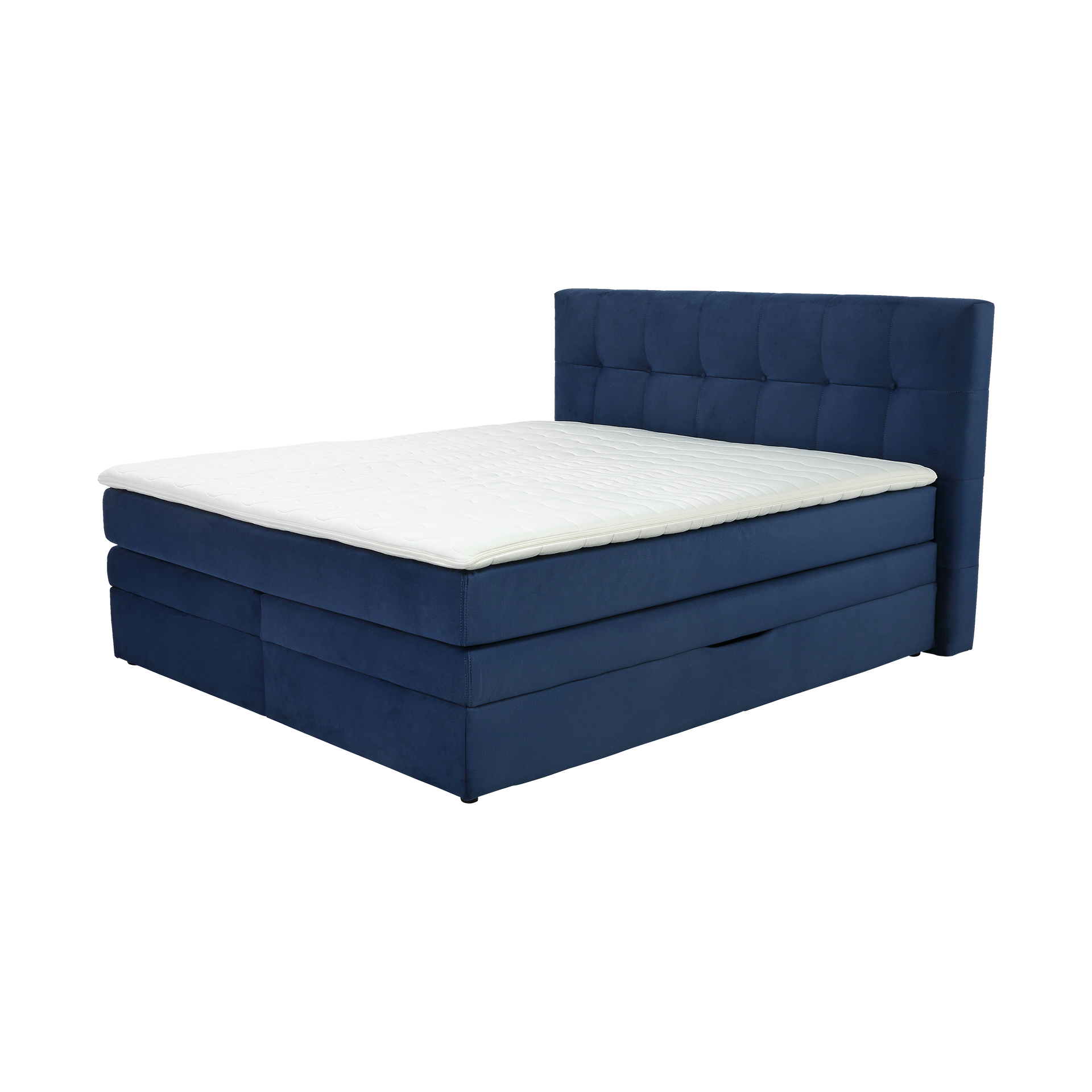 Boxspringbett Arny Blau 180x200 cm Matratze 2 H3 - fest, ab ca. 80 kg Matratze 1 H3 - fest, ab ca. 80 kg Boxspringbett Arny Blau 180x200 cm Matratze 2 H3 - fest, ab ca. 80 kg Matratze 1 H3 - fest, ab ca. 80 kg