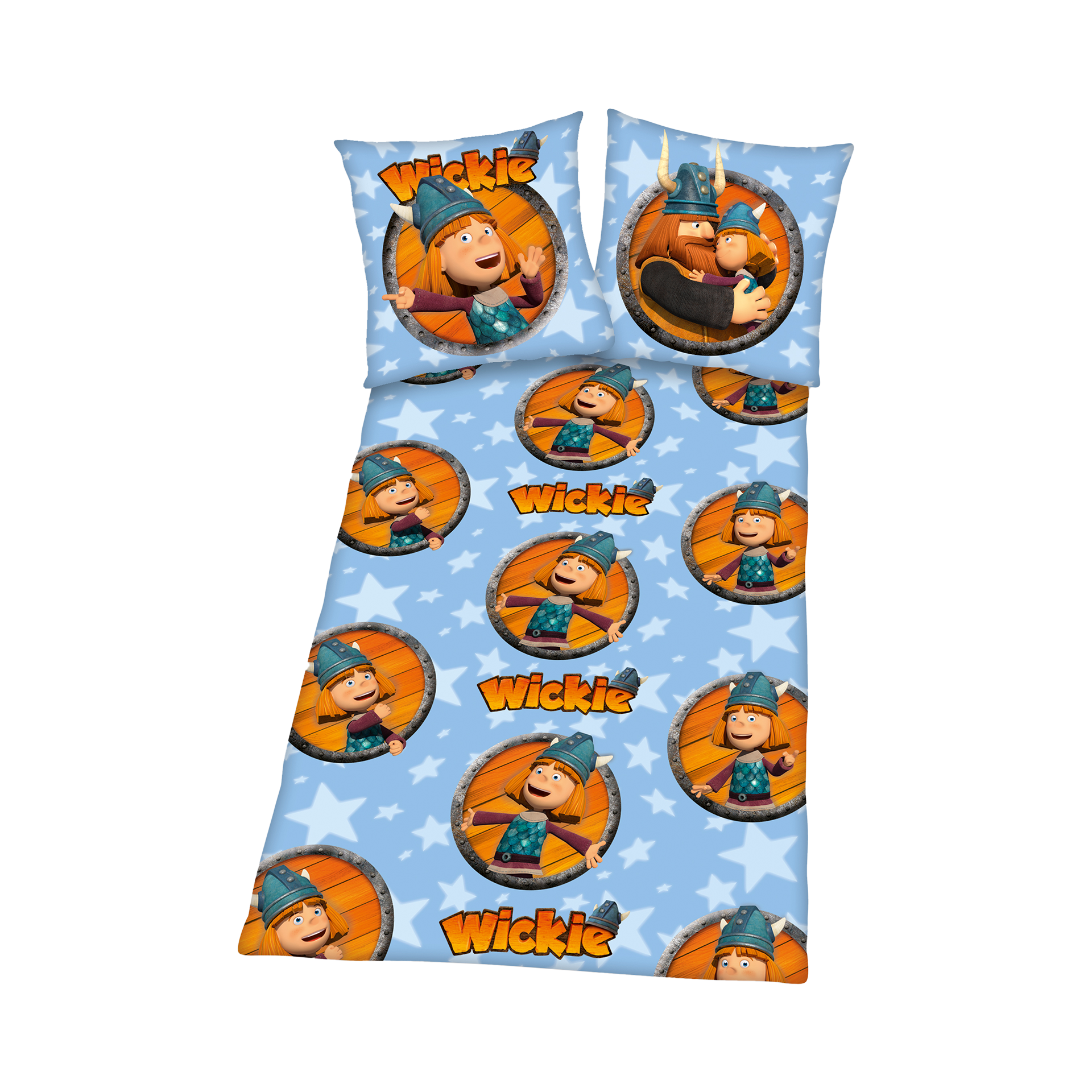 Biberbettwäsche Wickie Mehrfarbig 135x200cm