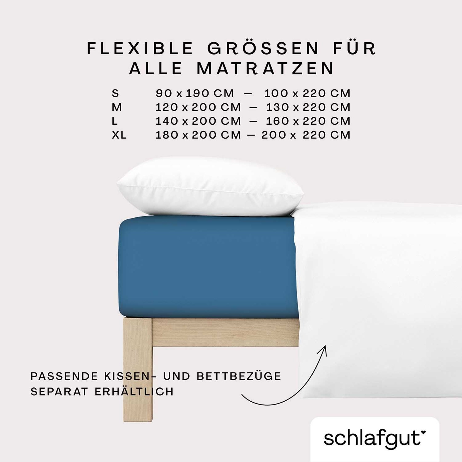 Spannbetttuch 120x200cm Blue Mid Spannbetttuch 120x200cm Blue Mid