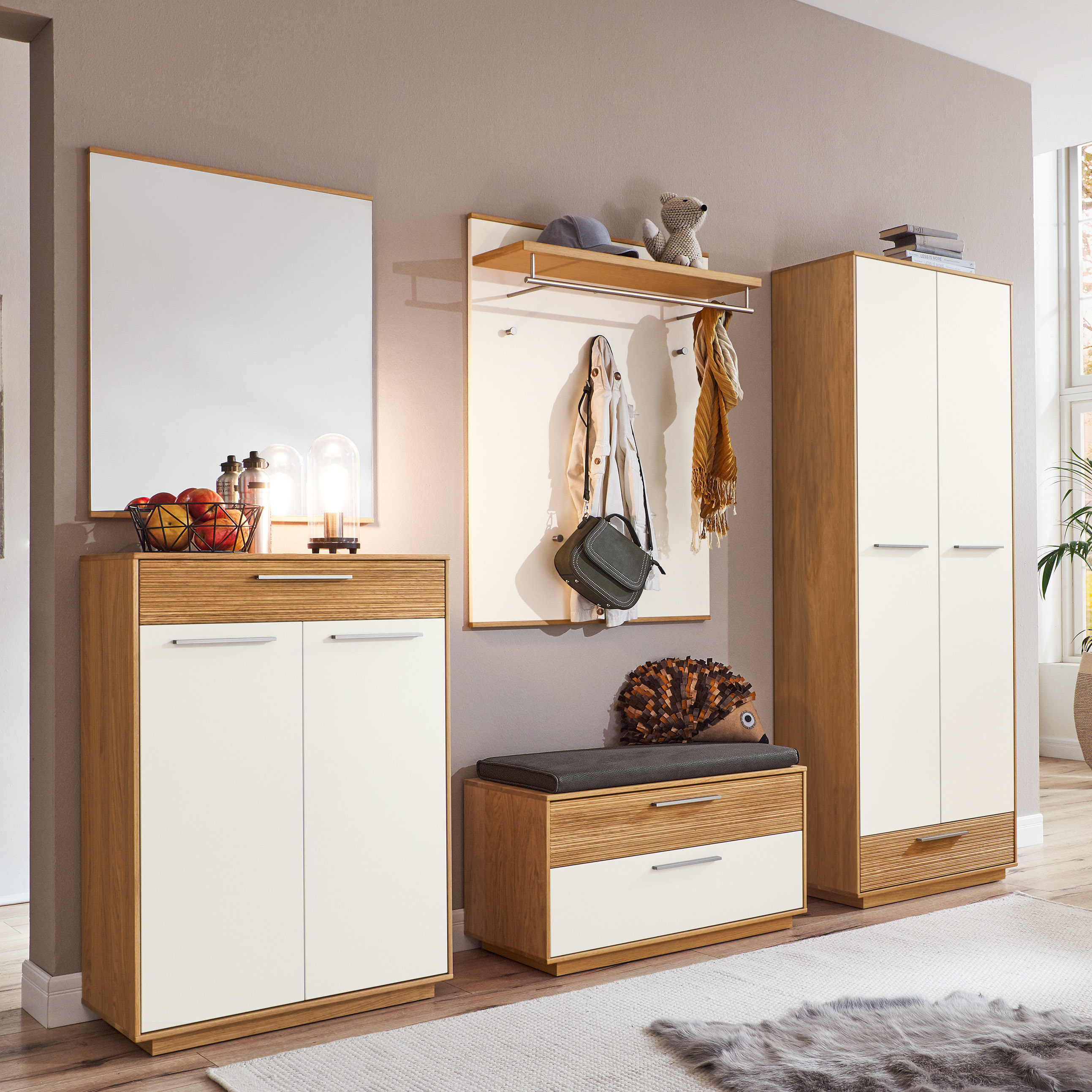 Collection H Garderoben-Set Lobo 5-teilig Weiß Collection H Garderoben-Set Lobo 5-teilig Weiß