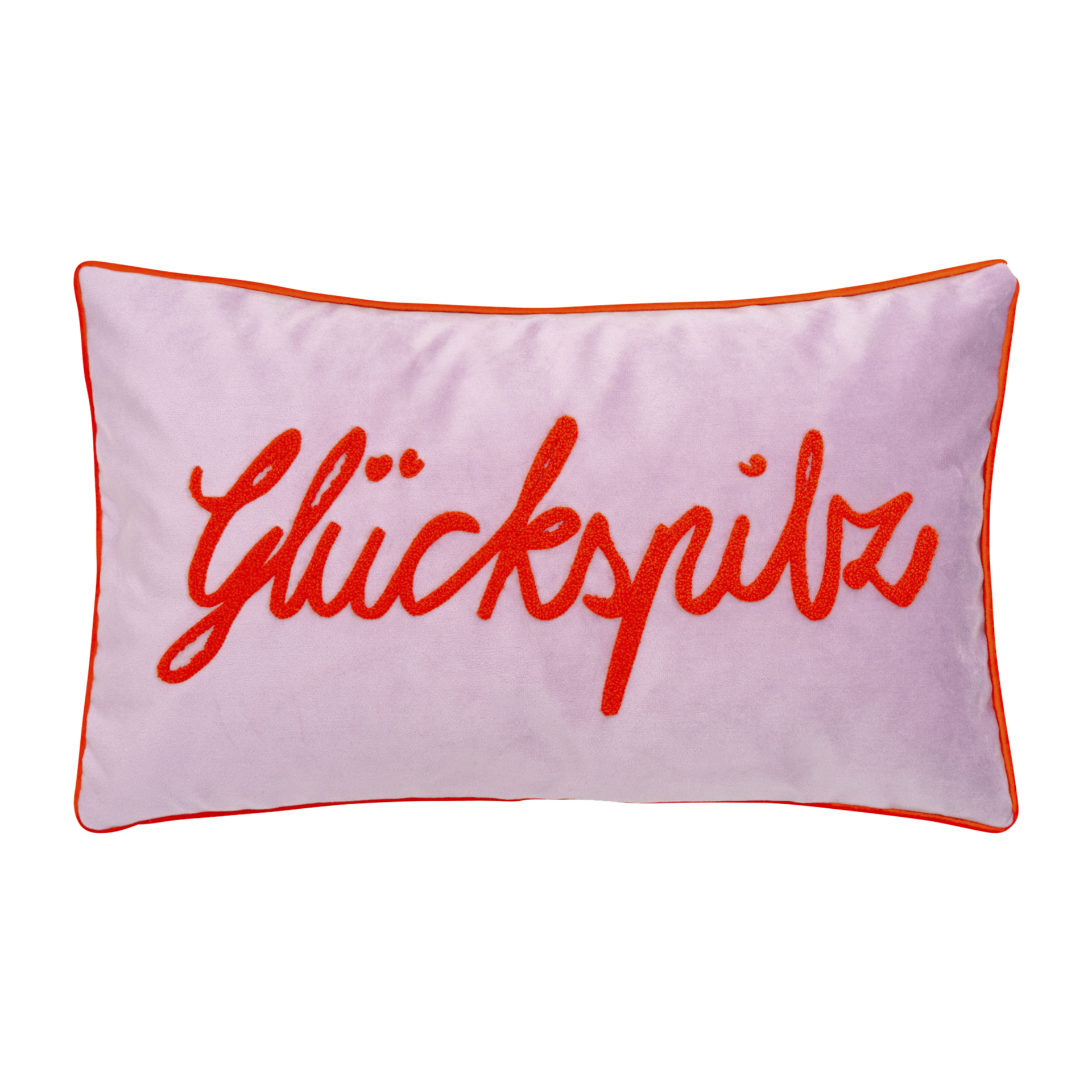 Kissenhülle Letters Glückspilz Lilac 30x50cm