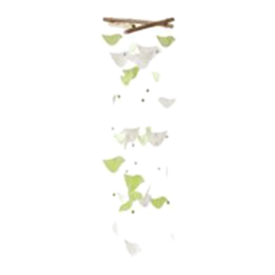 Windspiel Oiseau Grün-Weiß Windspiel Oiseau Grün-Weiß