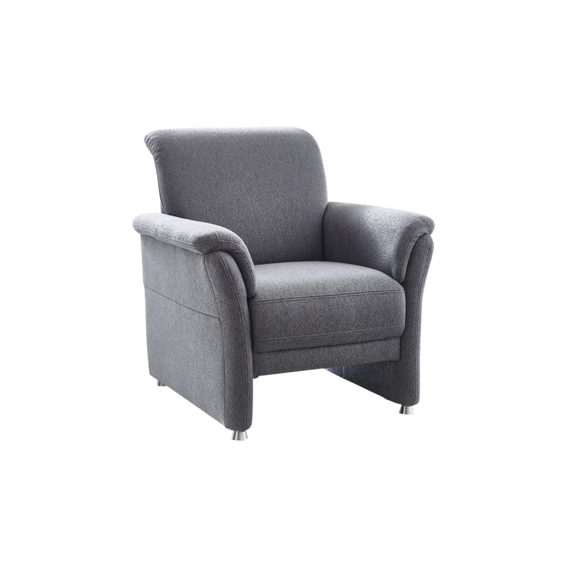 Varioconcept Sessel Andorre S Bezug Carry Grau, Fuß Alufarben