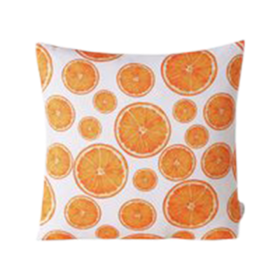 Kissen Orange Orange-Weiß cm