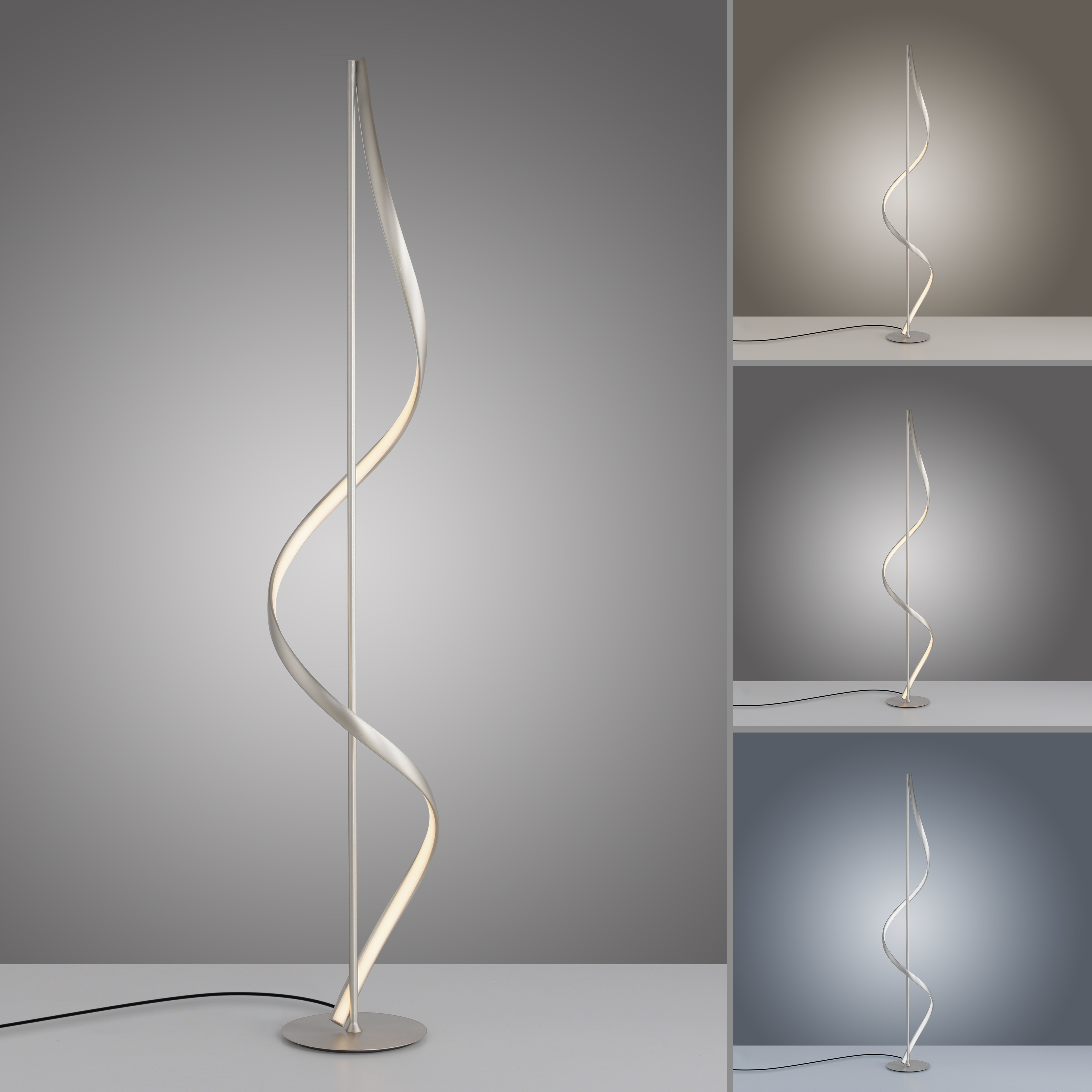 Stehleuchte Q-SWING Silber Stehleuchte Q-SWING Silber