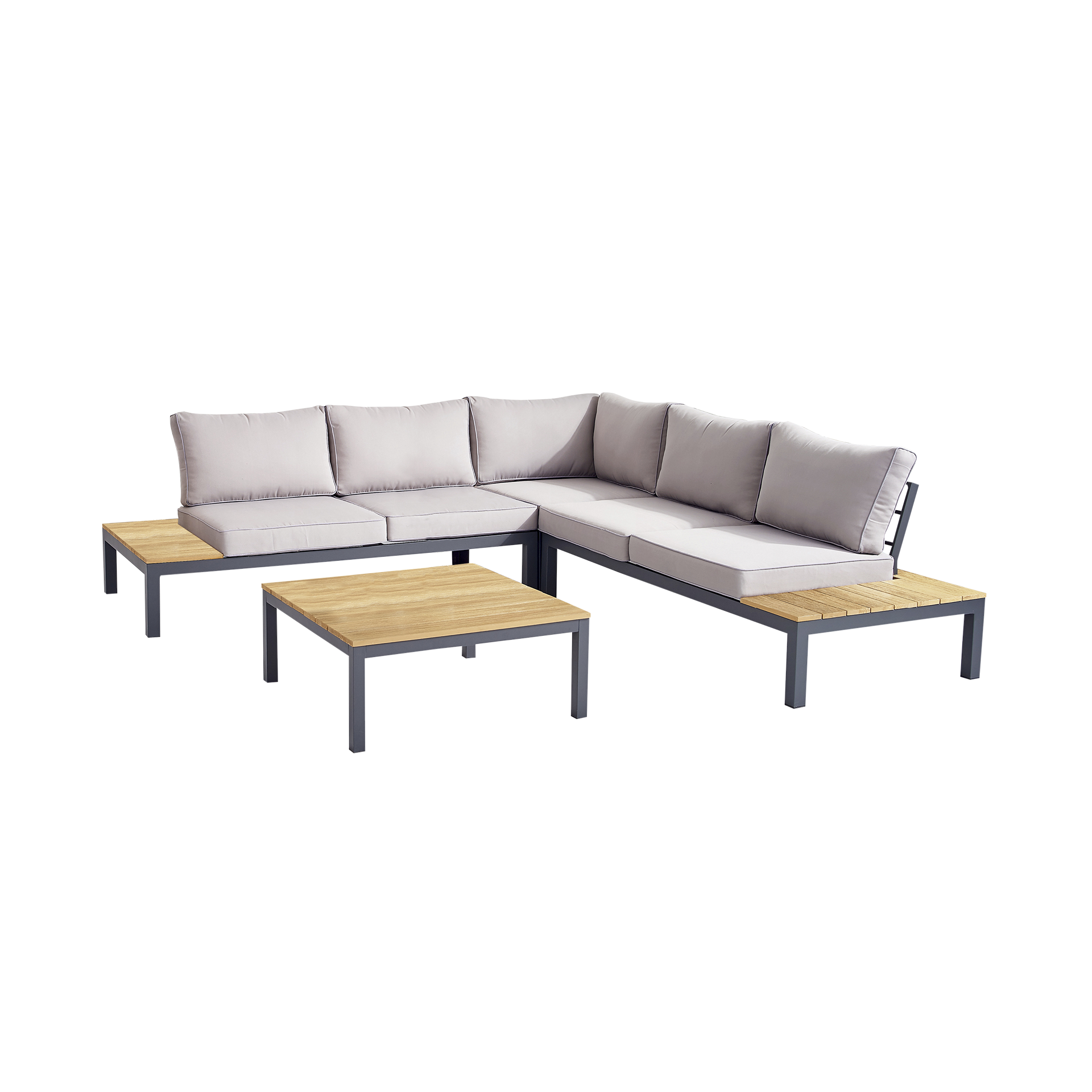Hogarden Garten-Lounge-Set Conny 4-teilig Grau