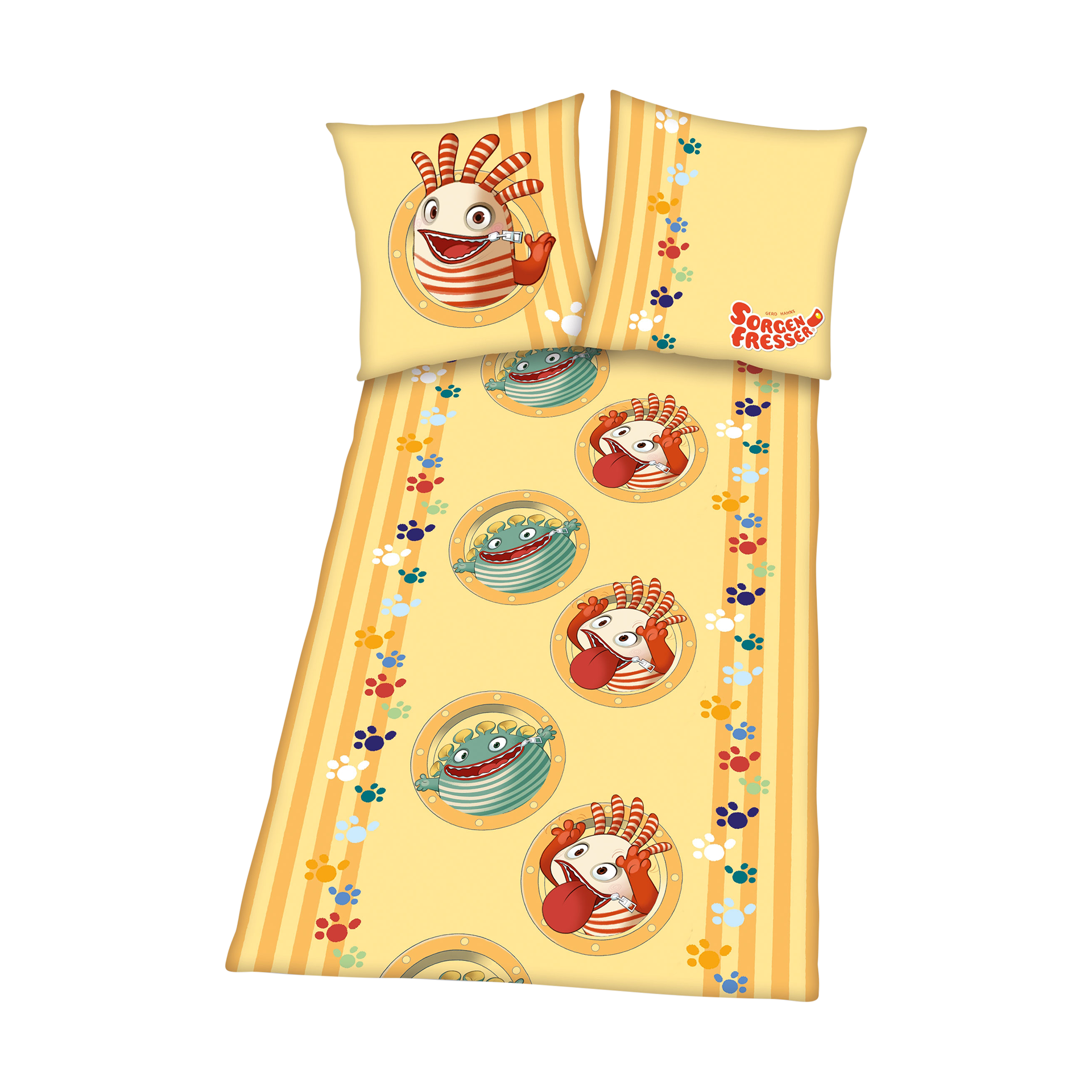 Biberbettwäsche Sorgenfresser Mehrfarbig 135x200cm