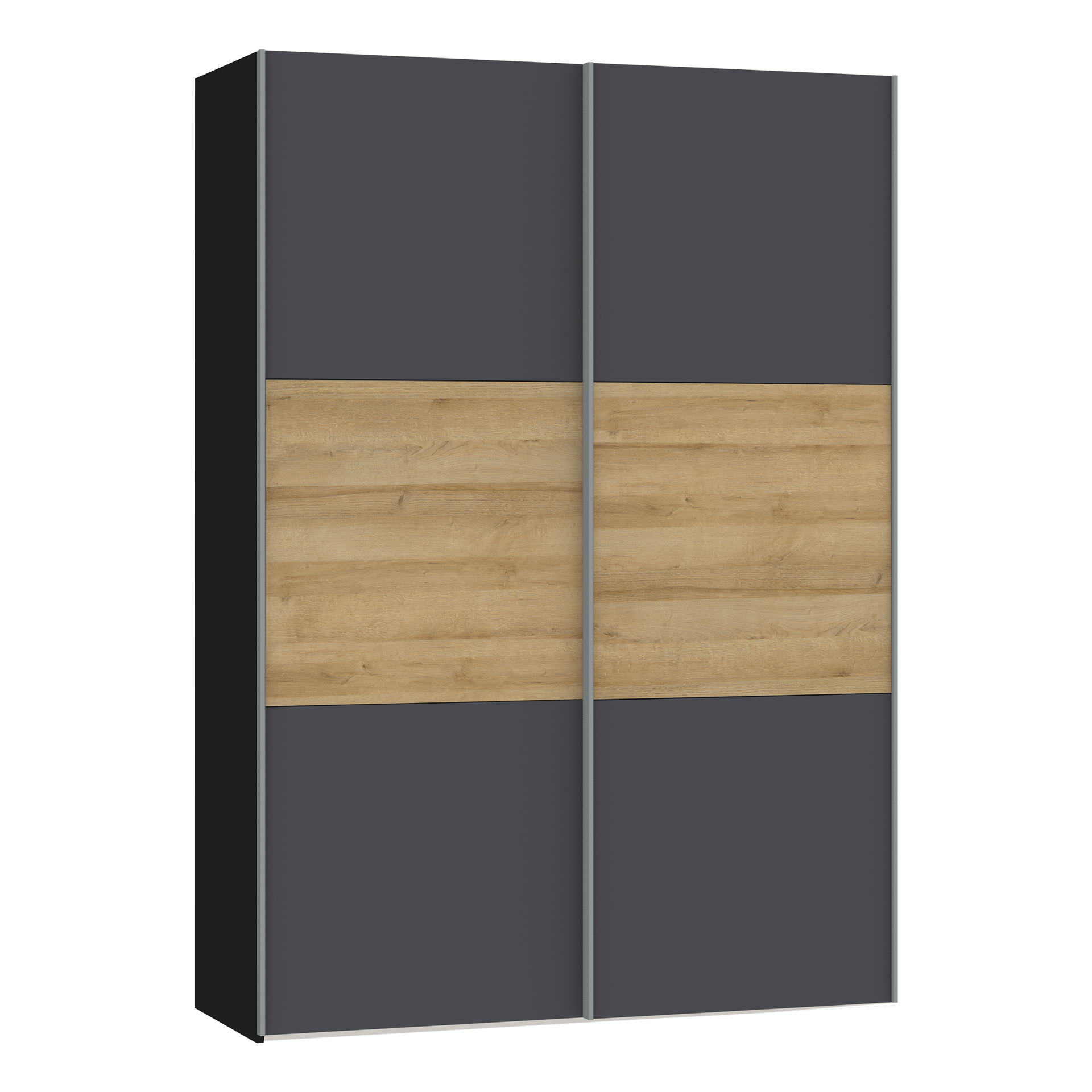 Schwebetürenschrank Loran Schwarz 59*152*220 Schwebetürenschrank Loran Schwarz 59*152*220