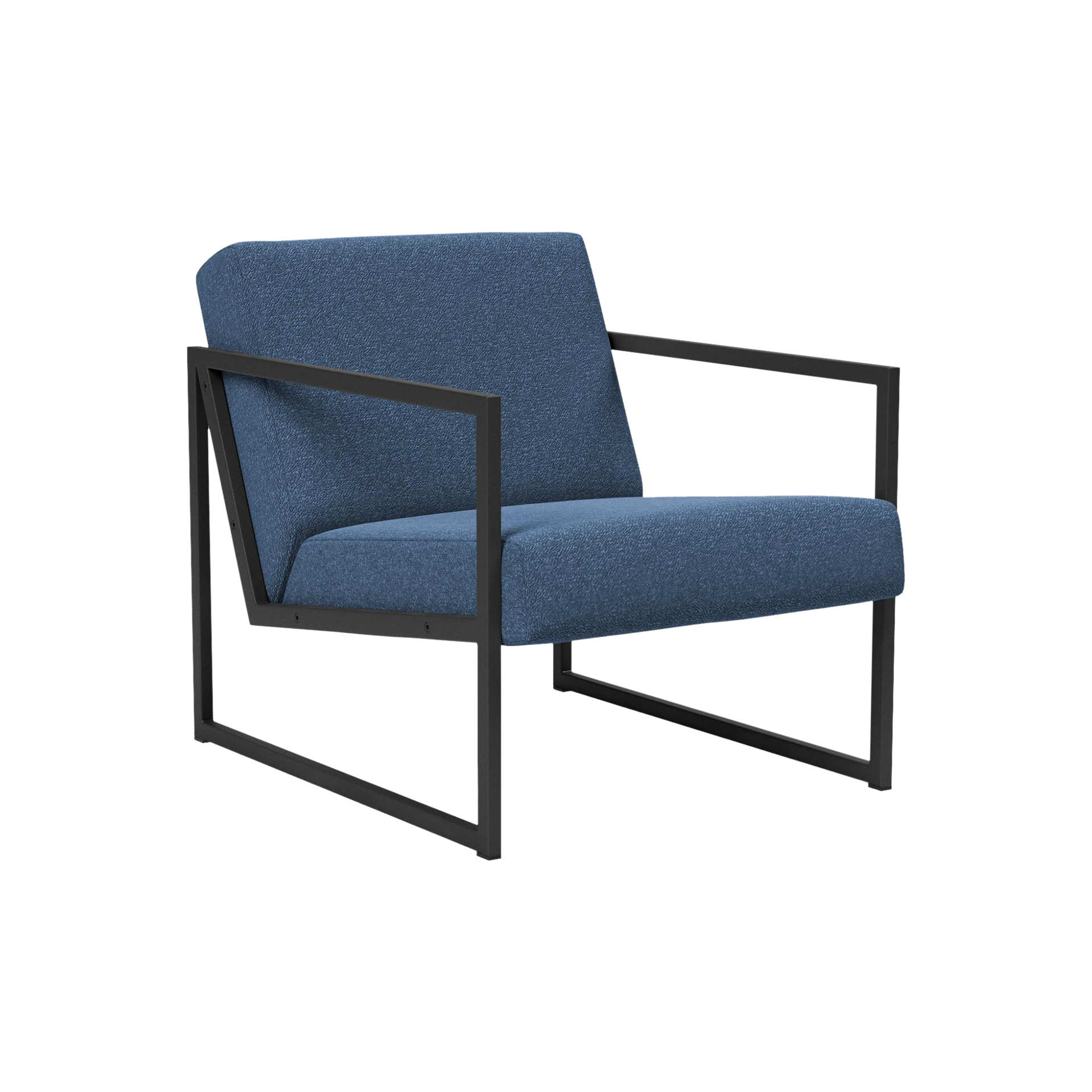 INNOVATION LIVING Sessel Vikko Bezug Bouclé Blue 537 Fuß Schwarz INNOVATION LIVING Sessel Vikko Bezug Bouclé Blue 537 Fuß Schwarz