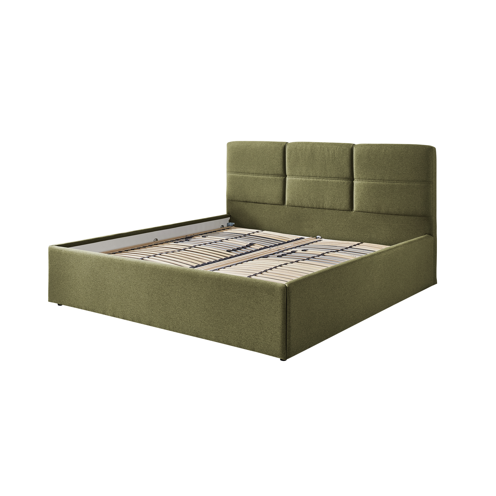 Polsterbett Duisburg Bezug Olive 140x200 cm Polsterbett Duisburg Bezug Olive 140x200 cm