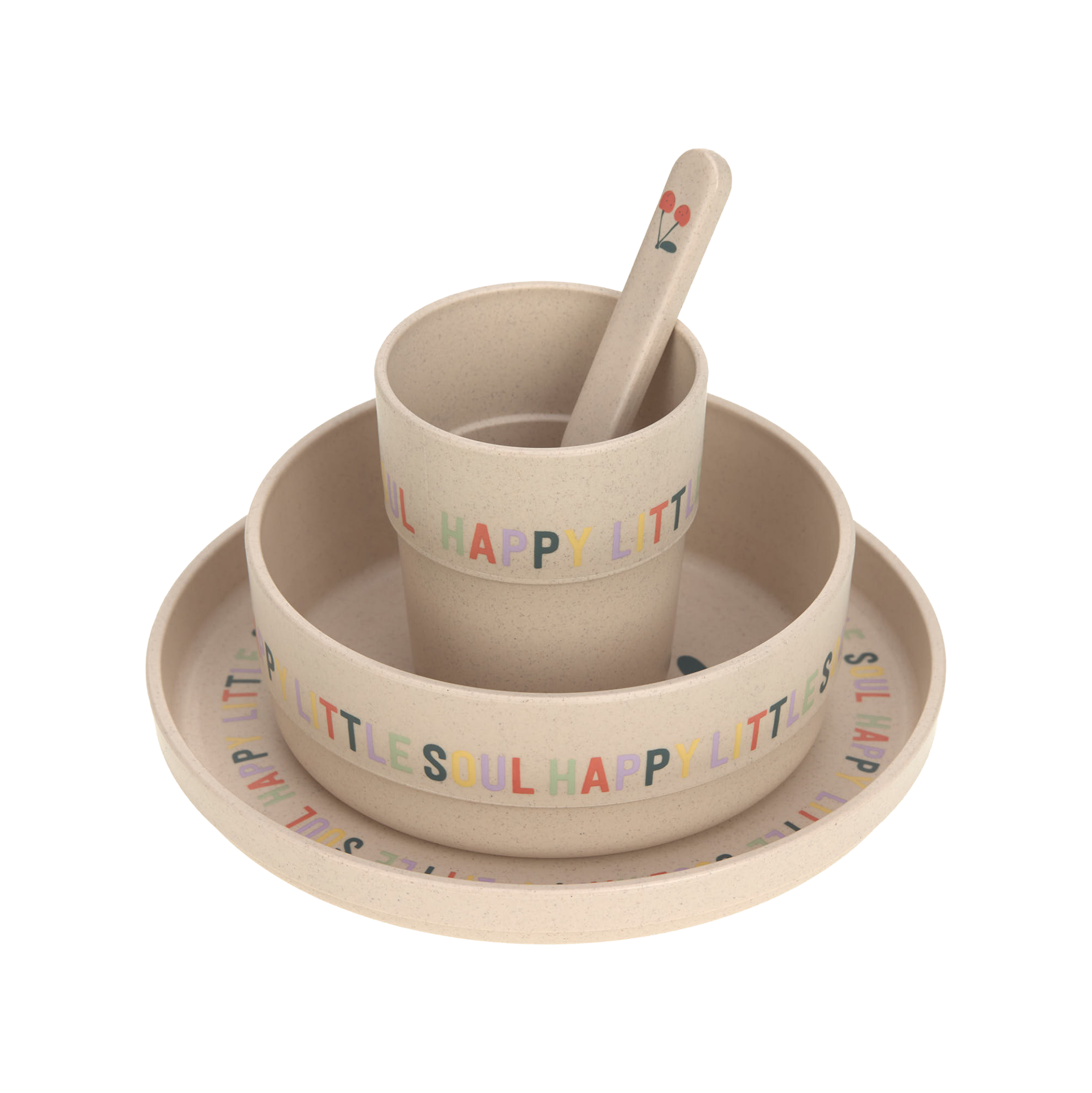 Kindergeschirr Happy Fruits Set 4-teilig Cherry Kindergeschirr Happy Fruits Set 4-teilig Cherry