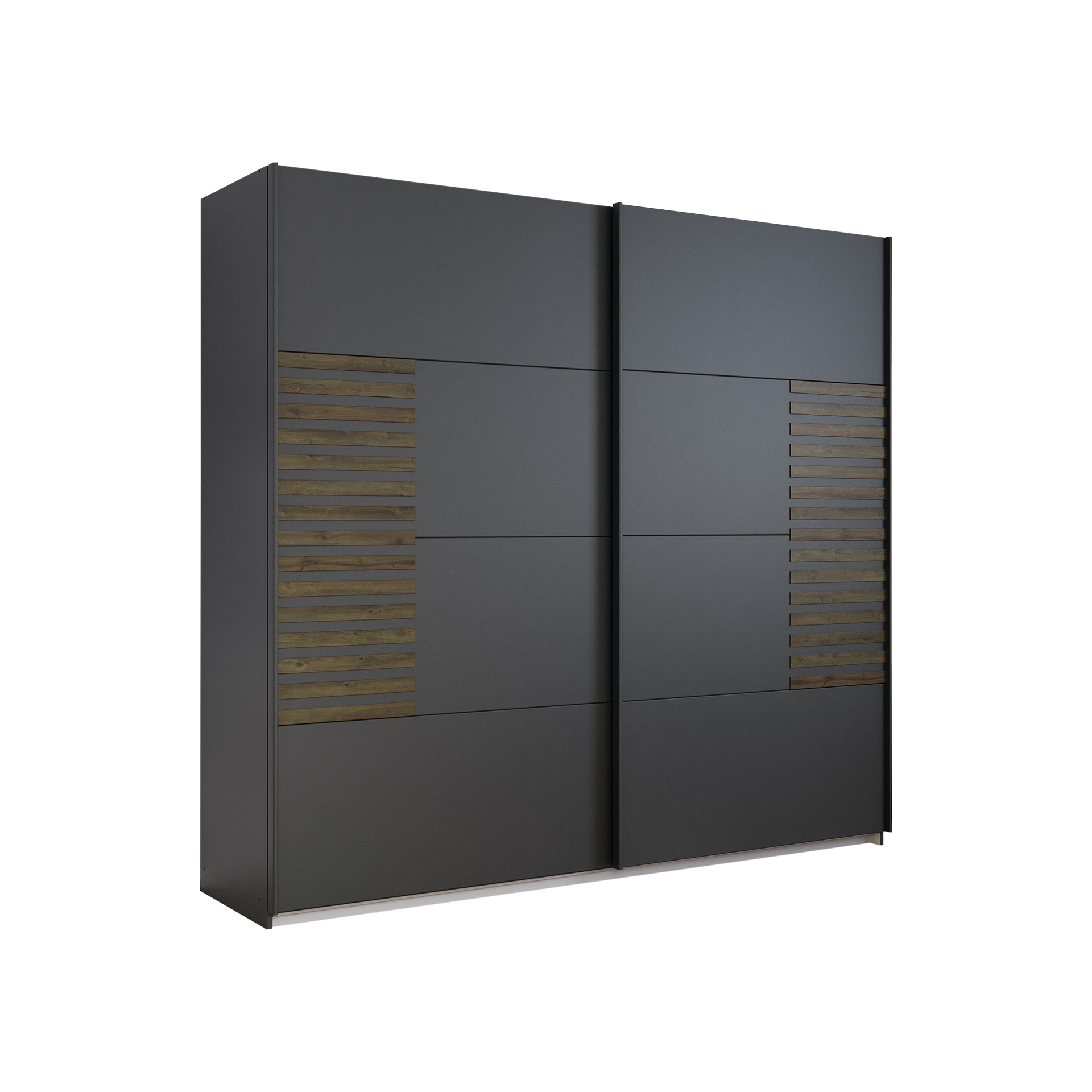 Schwebetürenschrank Bart Grau 62*233*214 Schwebetürenschrank Bart Grau 62*233*214