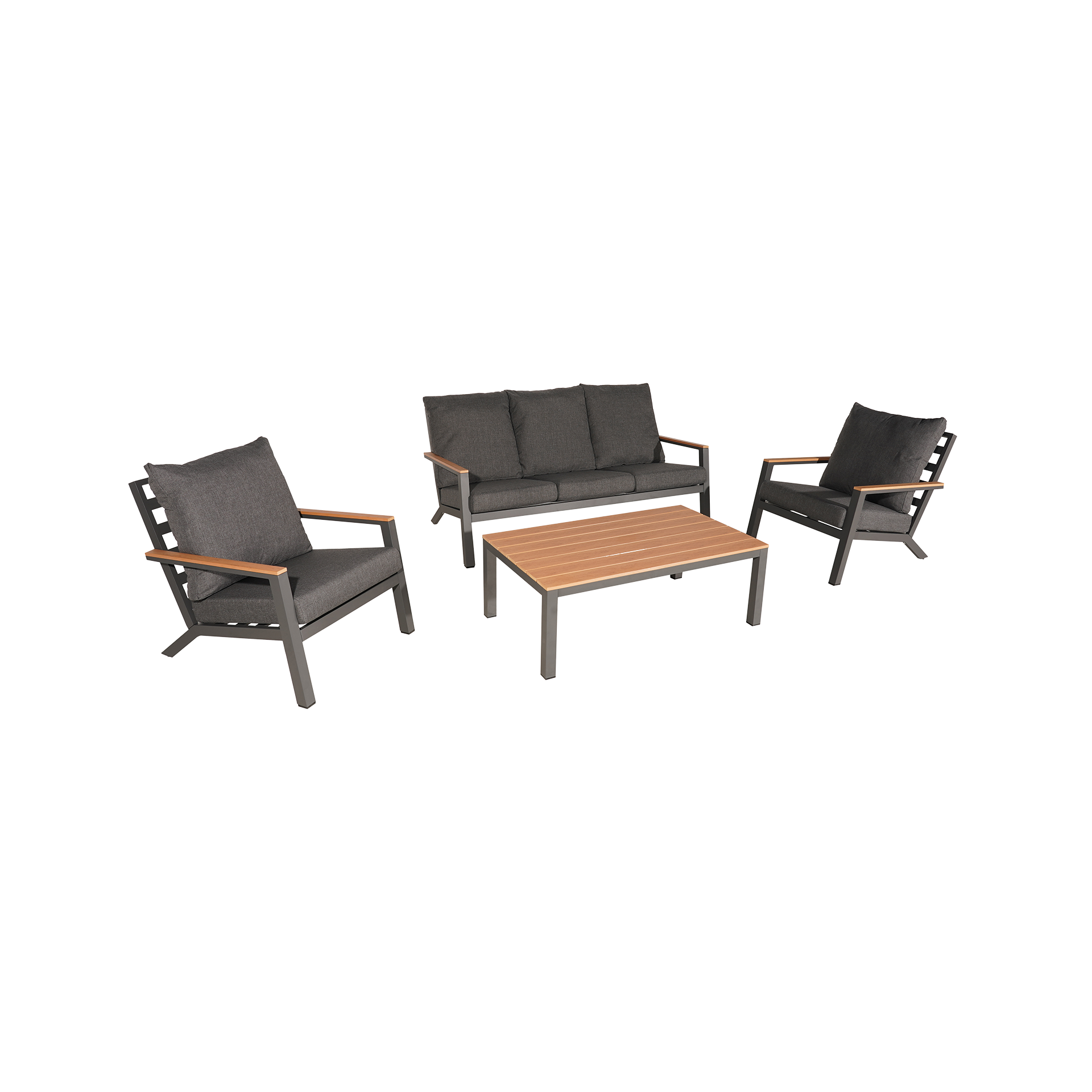 Hogarden Loungemöbel-Set Balu 4-teilig Anthrazit Hogarden Loungemöbel-Set Balu 4-teilig Anthrazit
