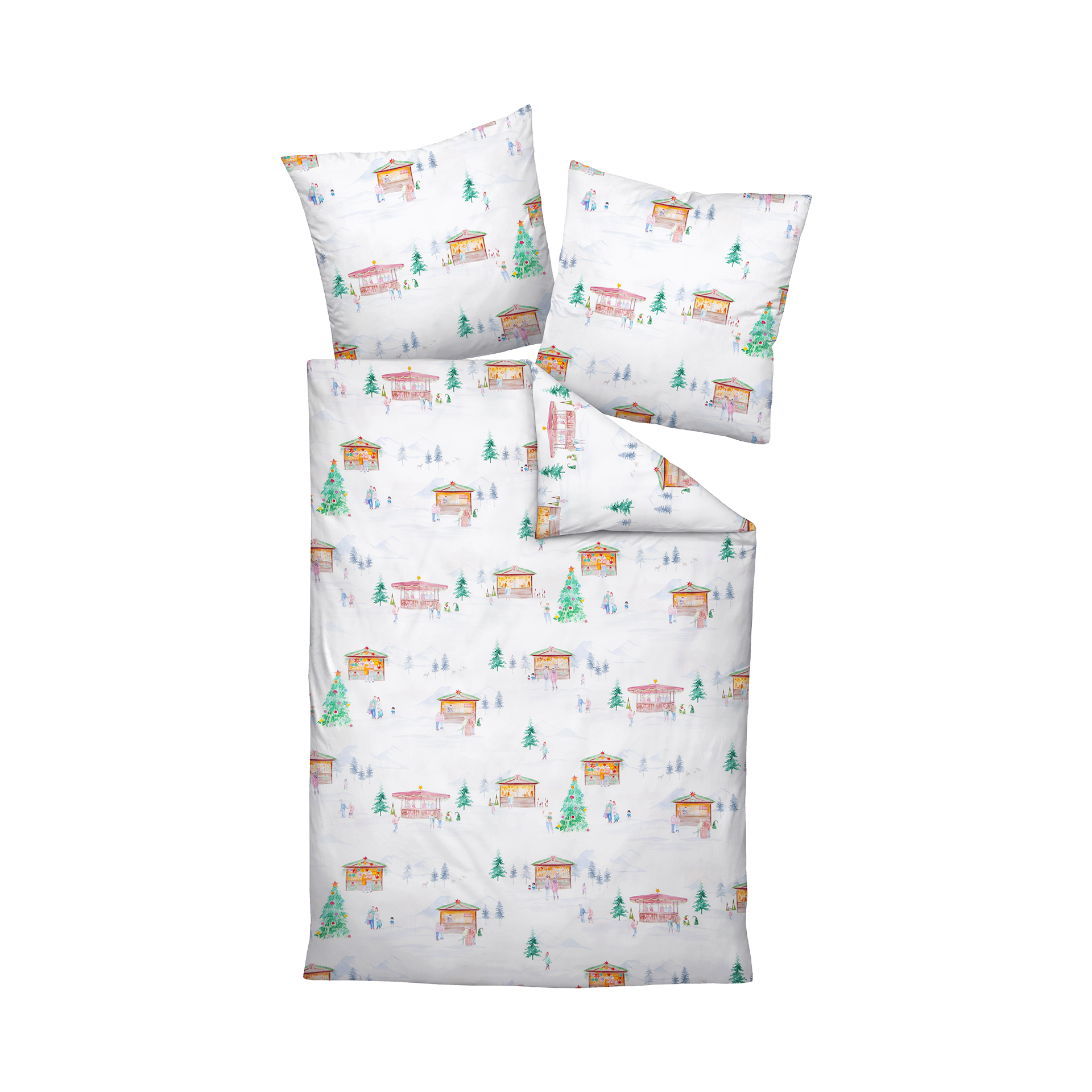 Satin Bettwäsche Modern Art S Multicolor 155x220cm Satin Bettwäsche Modern Art S Multicolor 155x220cm