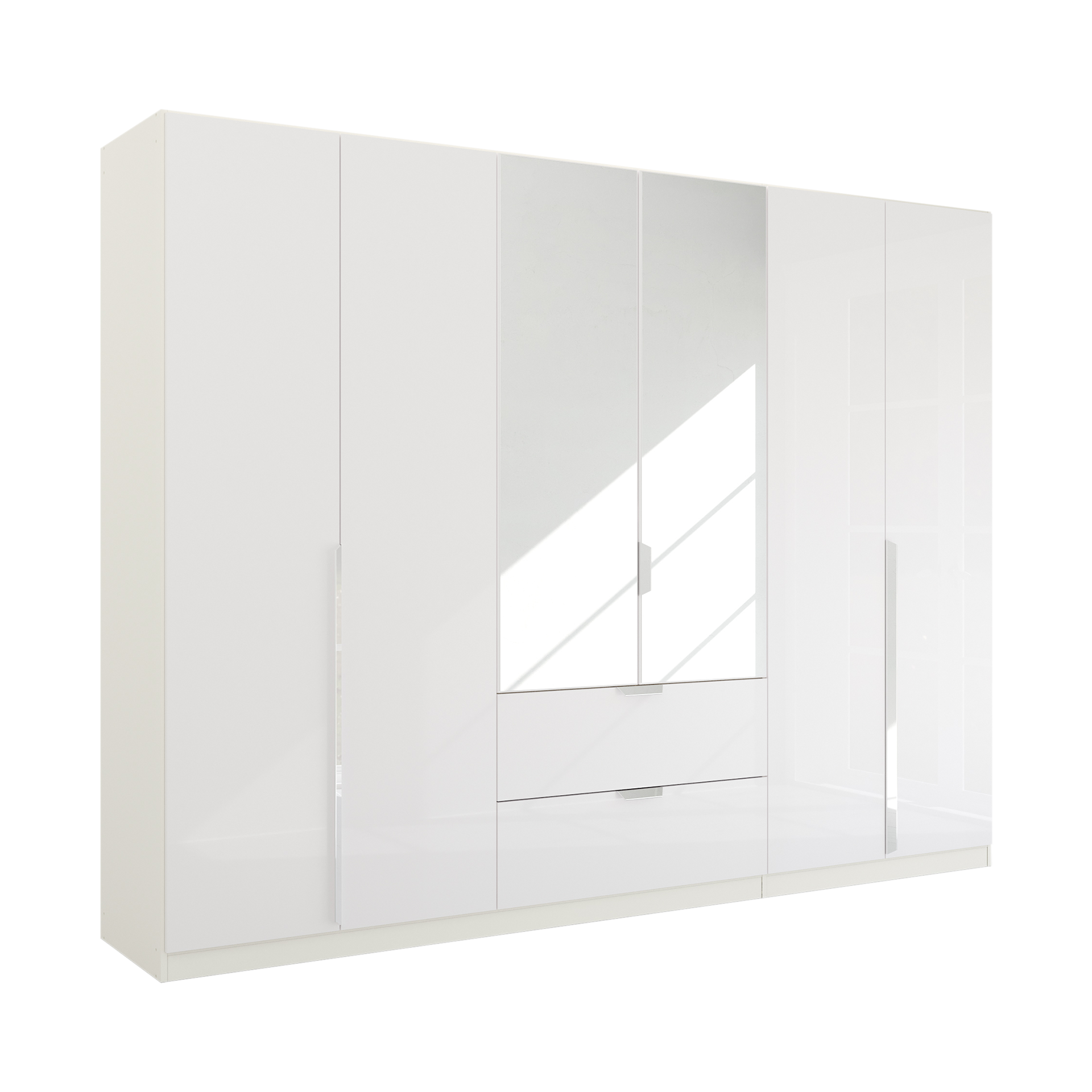 Drehtürenschrank Glam 6-türig Weiß 54*271*210 Drehtürenschrank Glam 6-türig Weiß 54*271*210