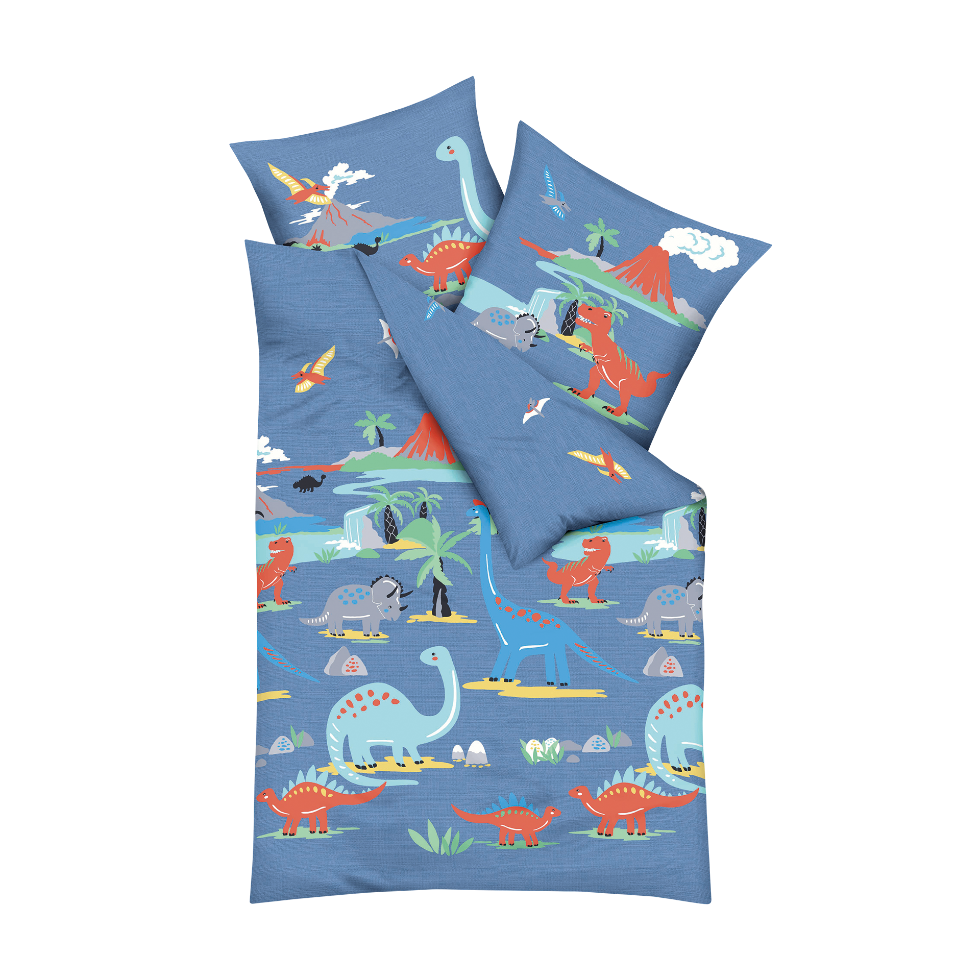 Linon Bettwäsche Dinosaurus Blau 135x200cm Linon Bettwäsche Dinosaurus Blau 135x200cm
