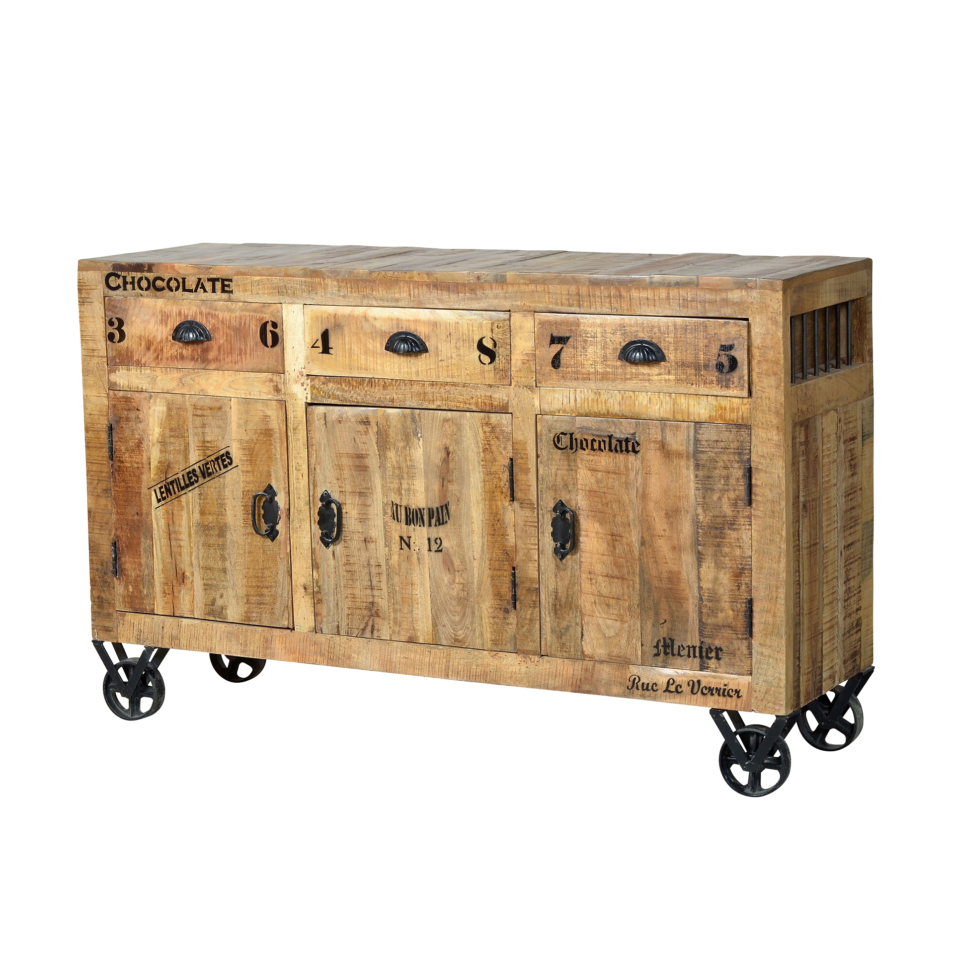 Sideboard Rustic Holzfarben 140*40*86