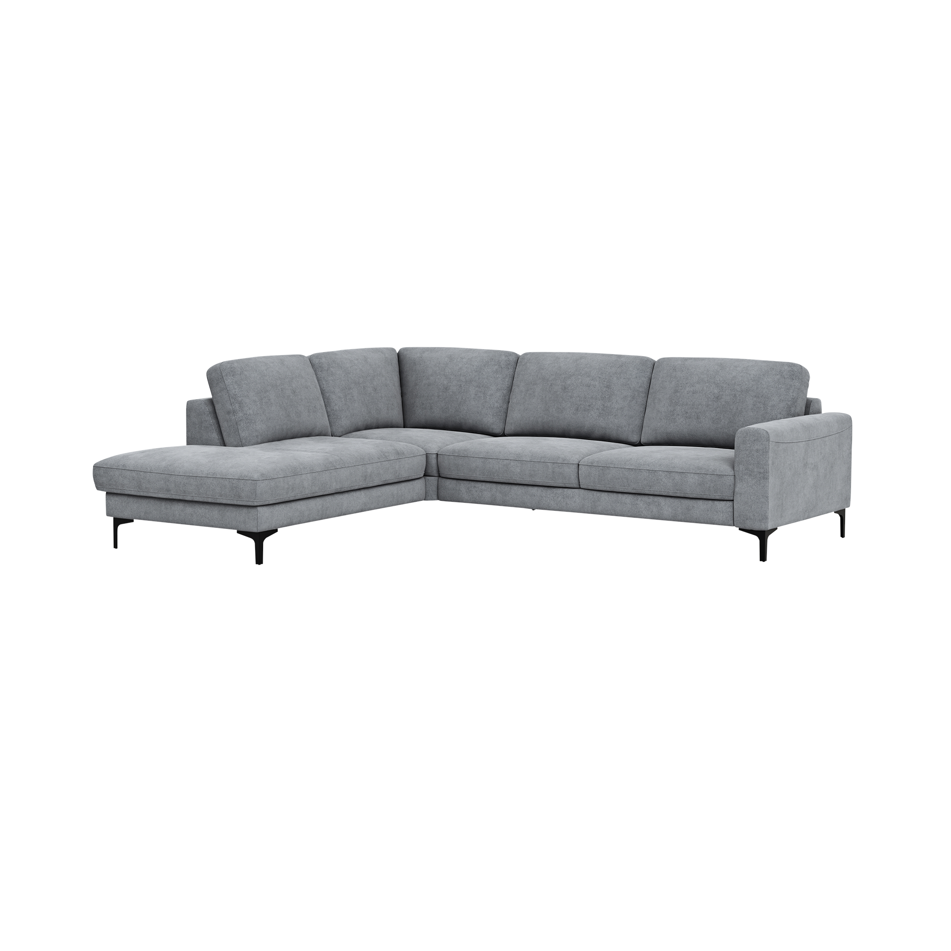 Global wohnen Ecksofa Oviedo Grau langer Schenkel links Global wohnen Ecksofa Oviedo Grau langer Schenkel links