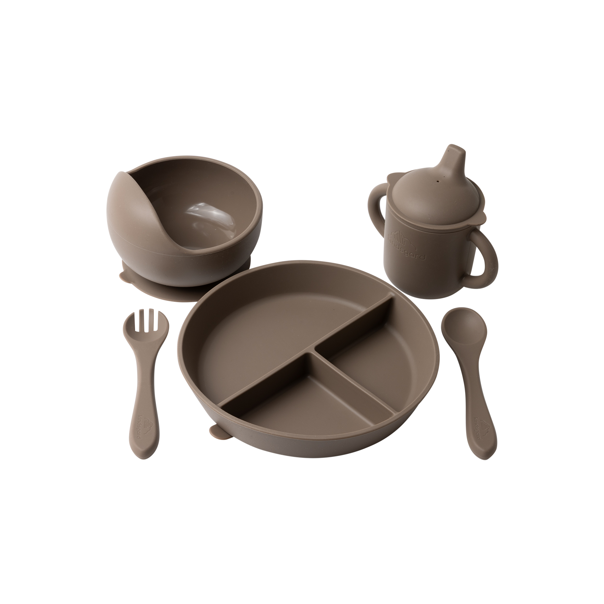 Geschirr-Set kindsgard 5-teilig braun Geschirr-Set kindsgard 5-teilig braun