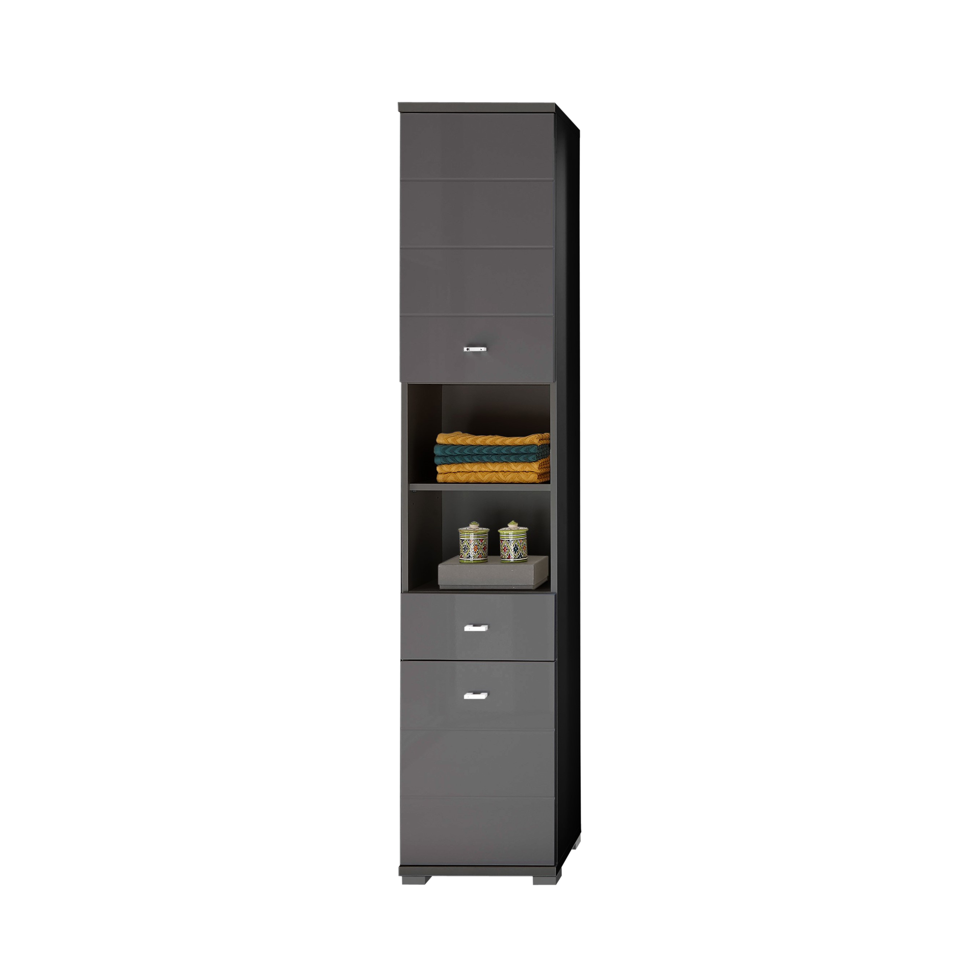 Badschrank Poker Grau 38*30*190 Badschrank Poker Grau 38*30*190