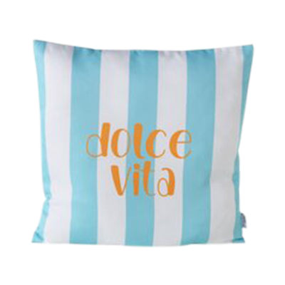 Kissen Dolce Vita Blau-Orange-Weiß cm Kissen Dolce Vita Blau-Orange-Weiß cm