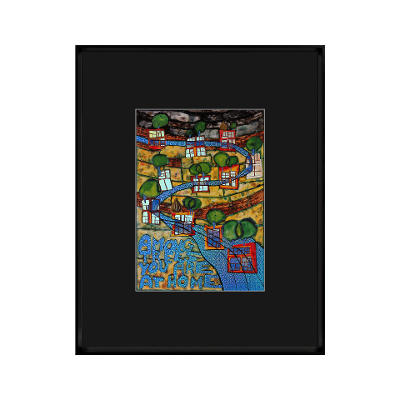 Bild Hundertwasser Schwarz-Bunt