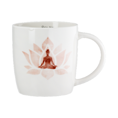 Tasse Namaste Rot-Weiß