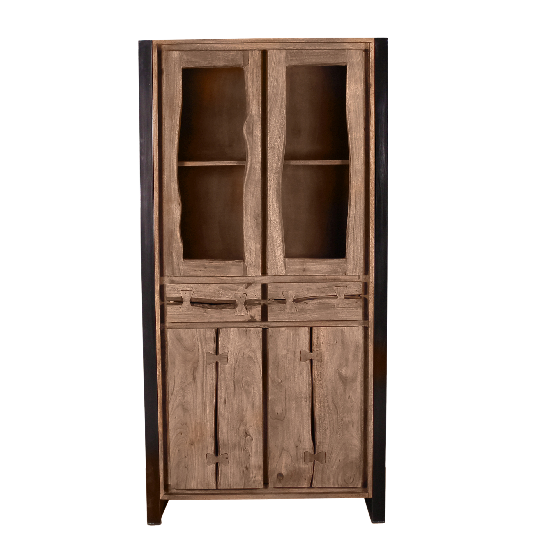 Vitrine Natural Edge Akazie massiv