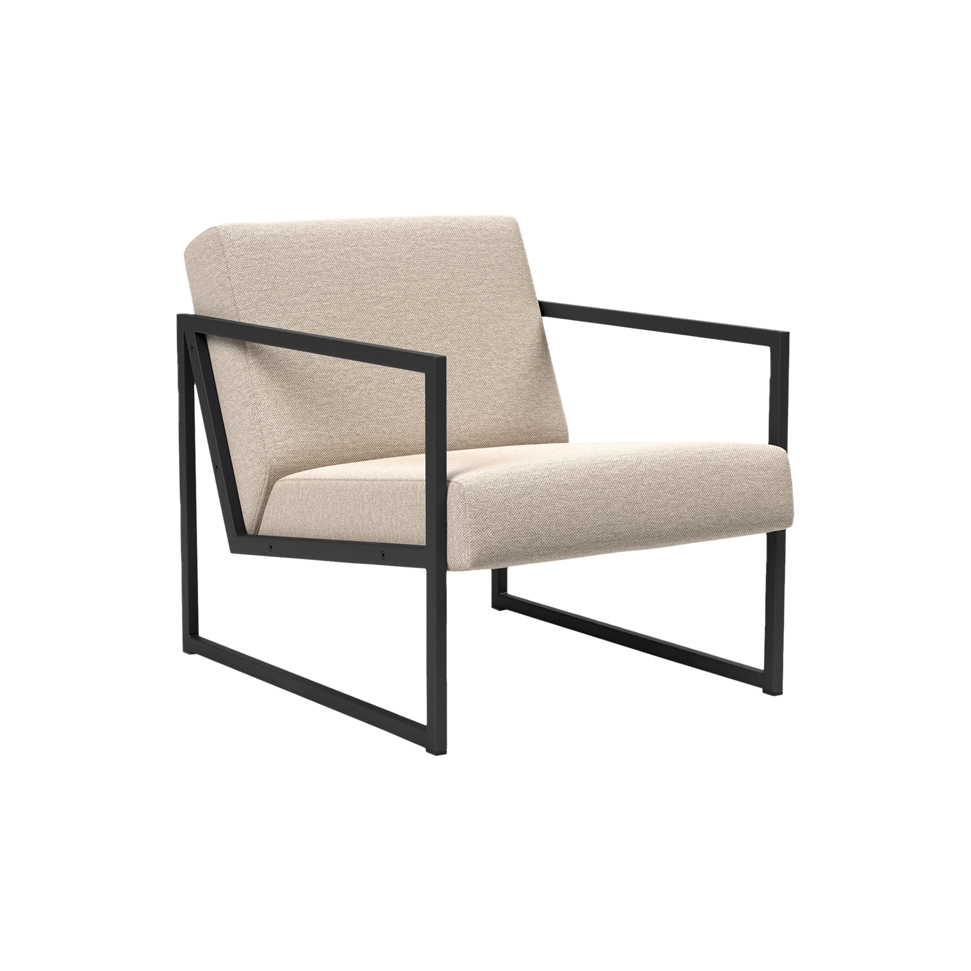 INNOVATION LIVING Sessel Vikko Bezug Argus Natural 584 Fuß Schwarz INNOVATION LIVING Sessel Vikko Bezug Argus Natural 584 Fuß Schwarz